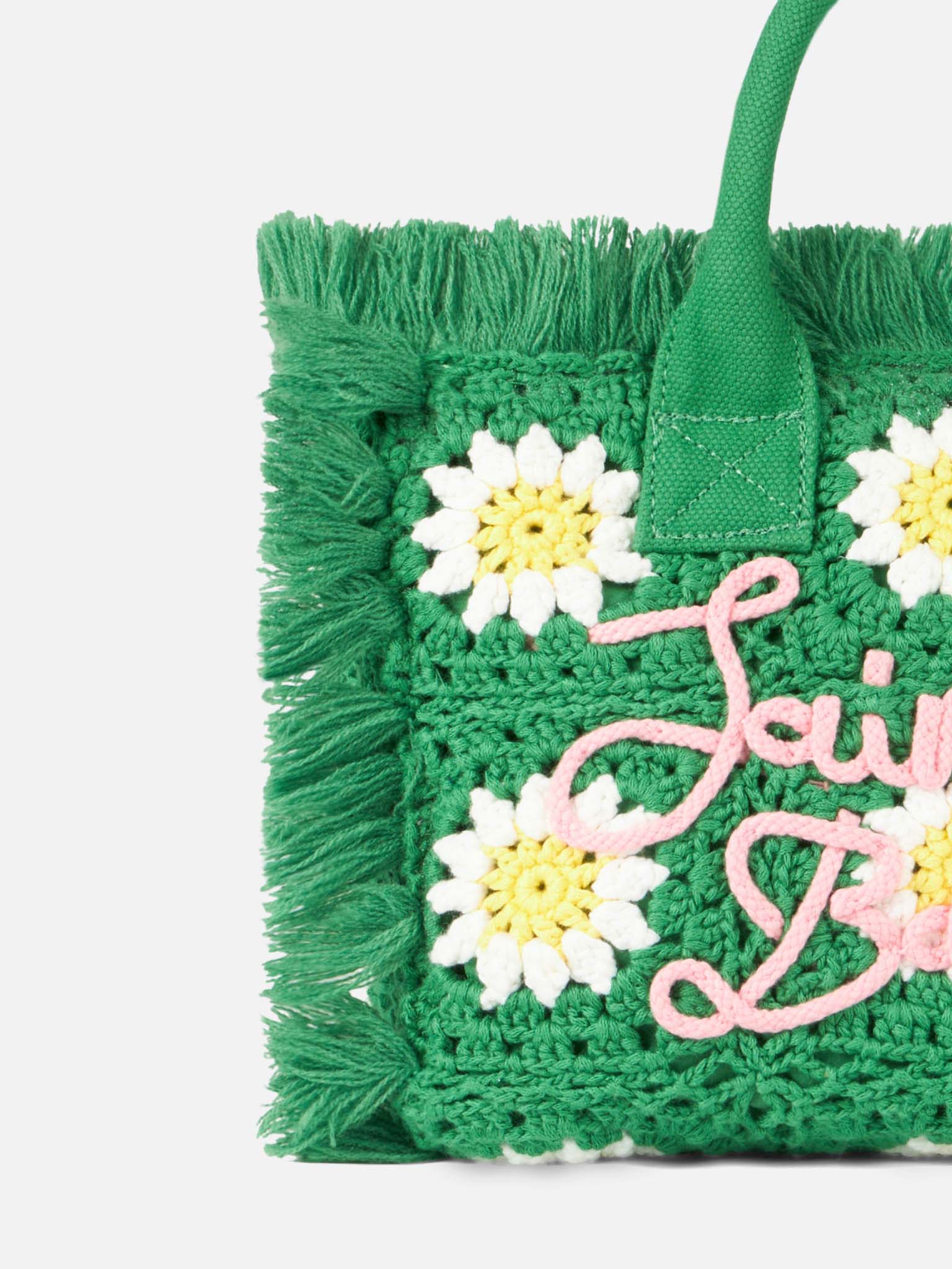 Colette handbag with crochet flower patches - Image 2