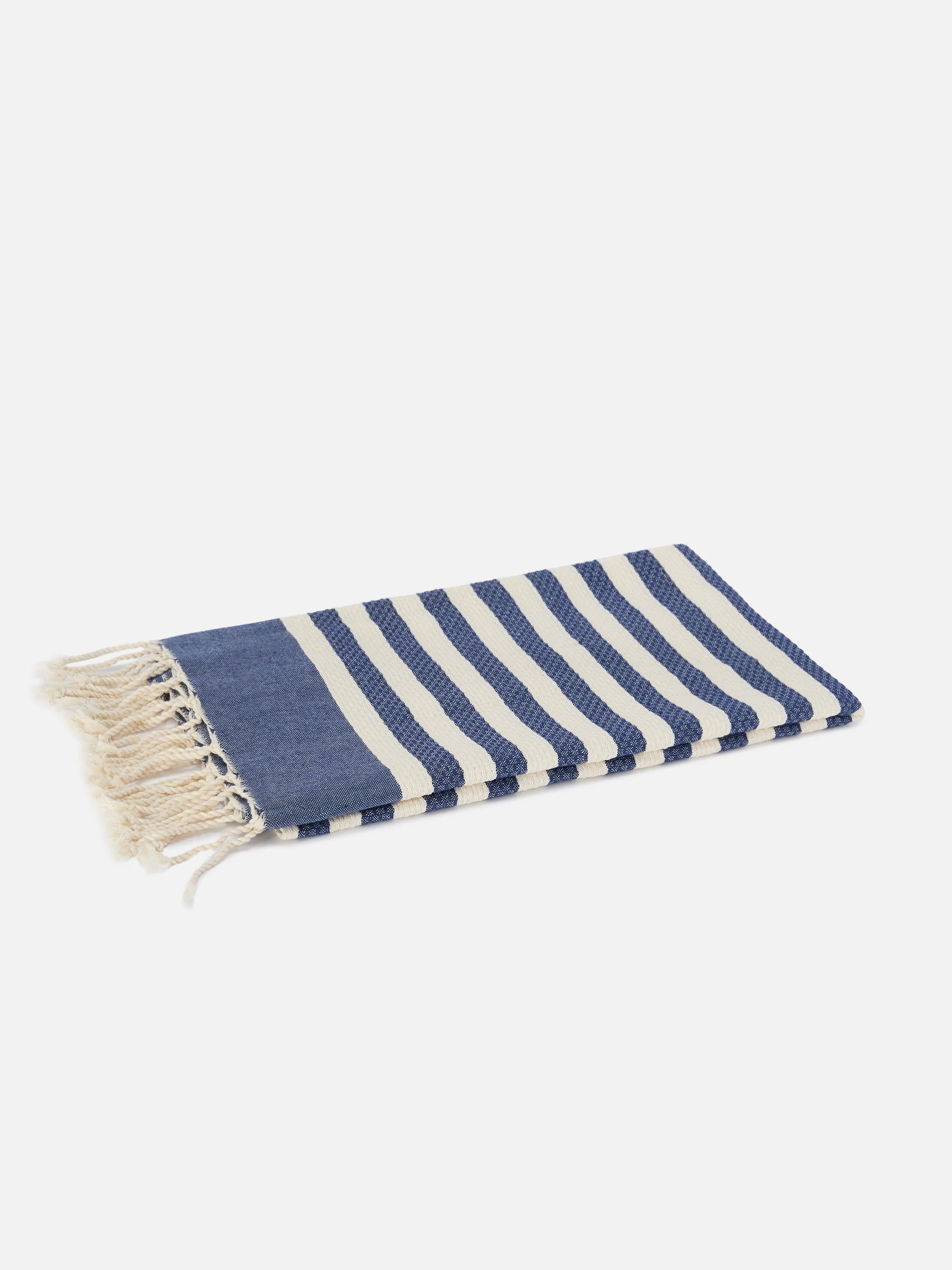 Foutas beach towel with blue and white stripes - Image 5