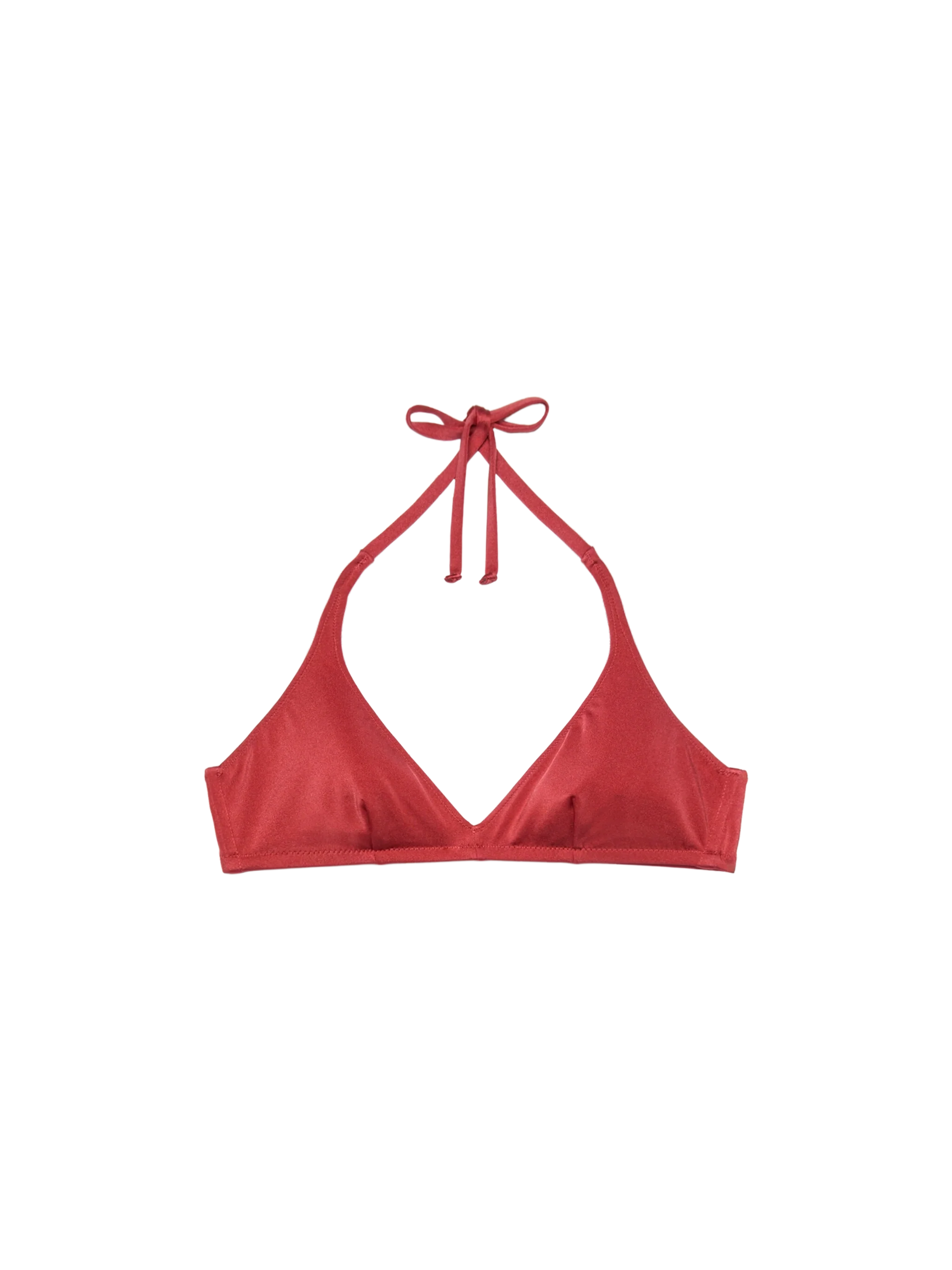 Gaia shimmer brick red triangle bralette top