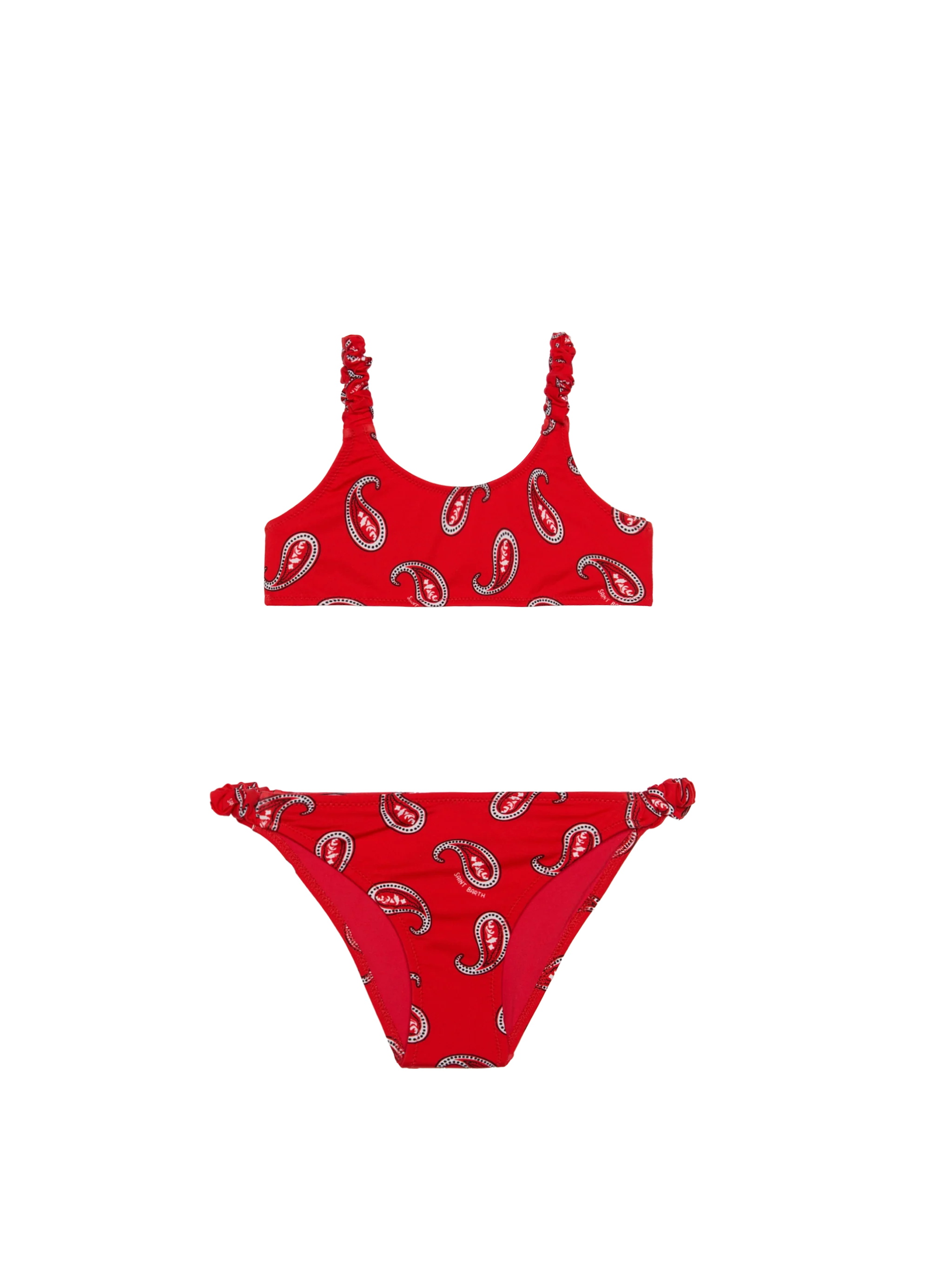 Girl bralette bikini with paisley print