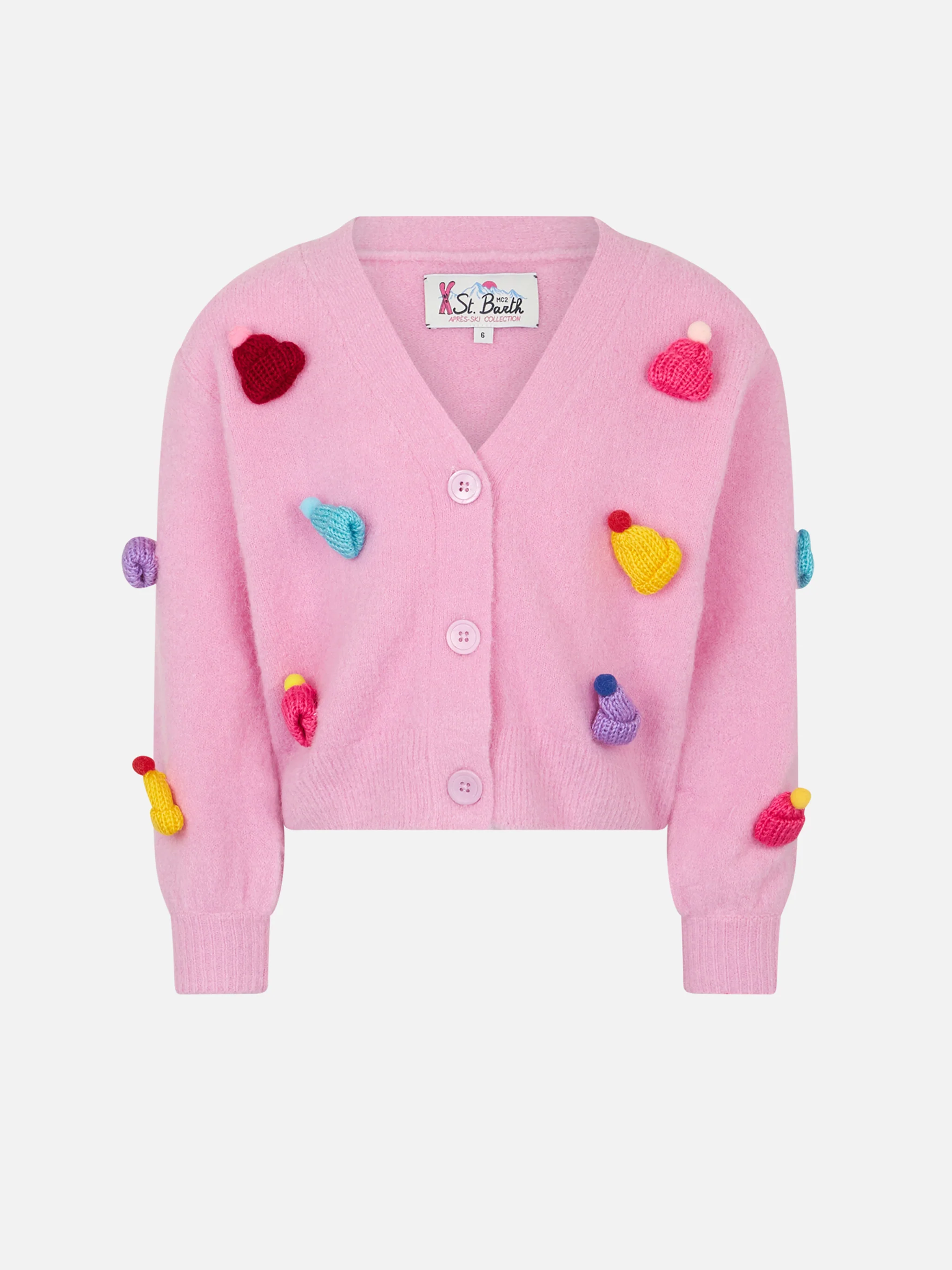 Lyza Soft Jr pink cropped cardigan