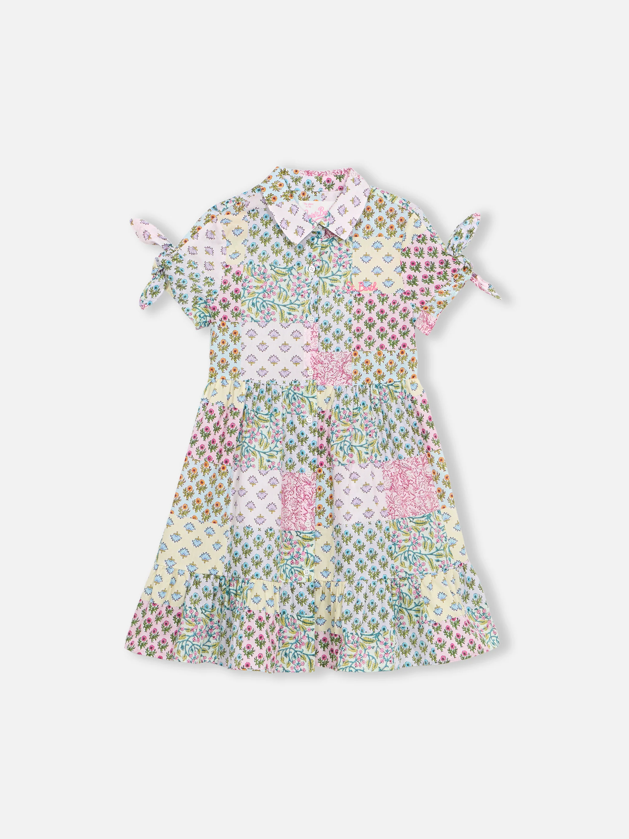 Girl cotton dress Queenie with flower print