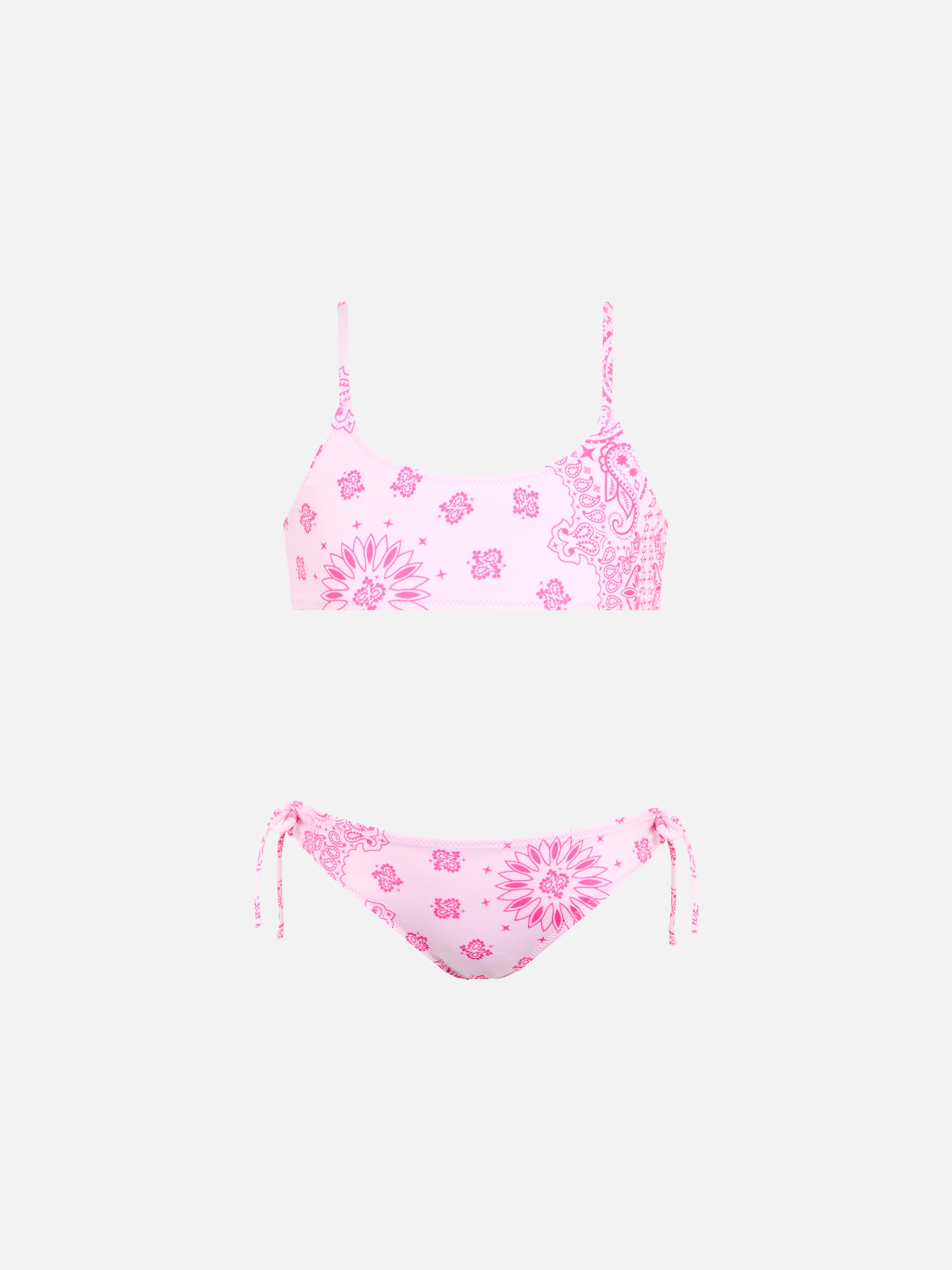 Girl pink bandana bralette bikini Jaiden
