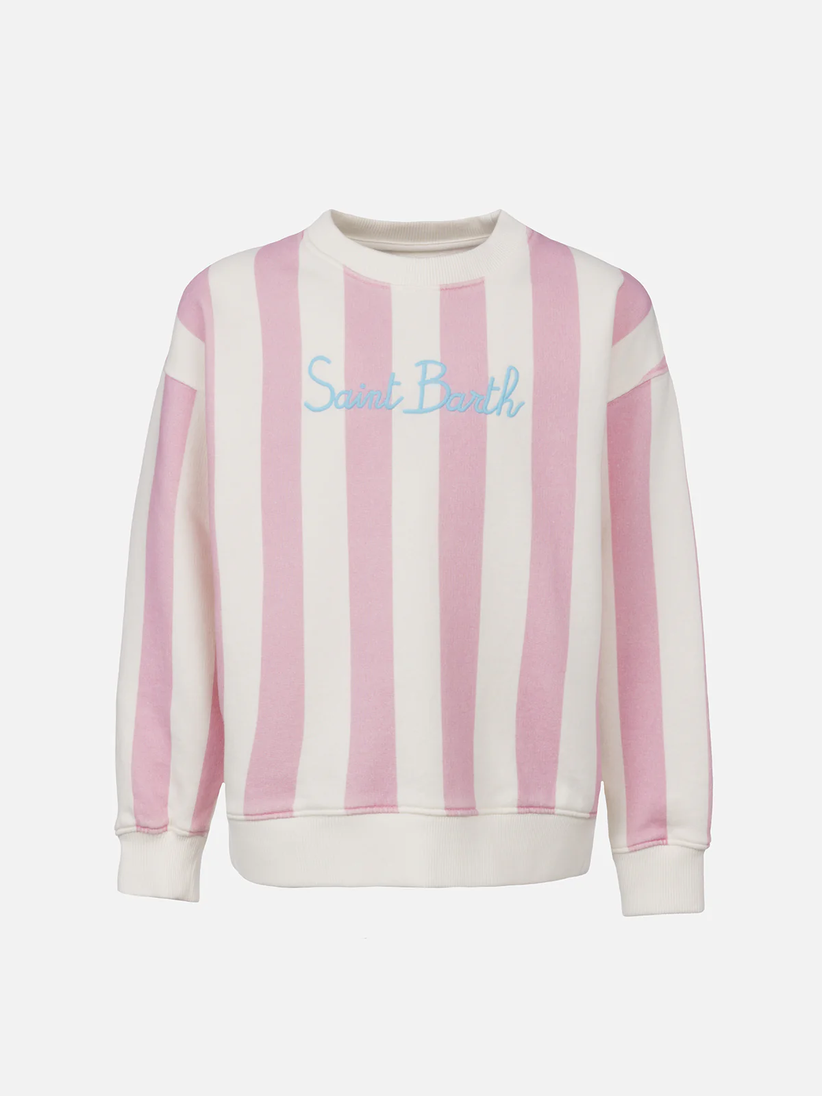 Girl striped sweatshirt Briony with Saint Barth embroidery