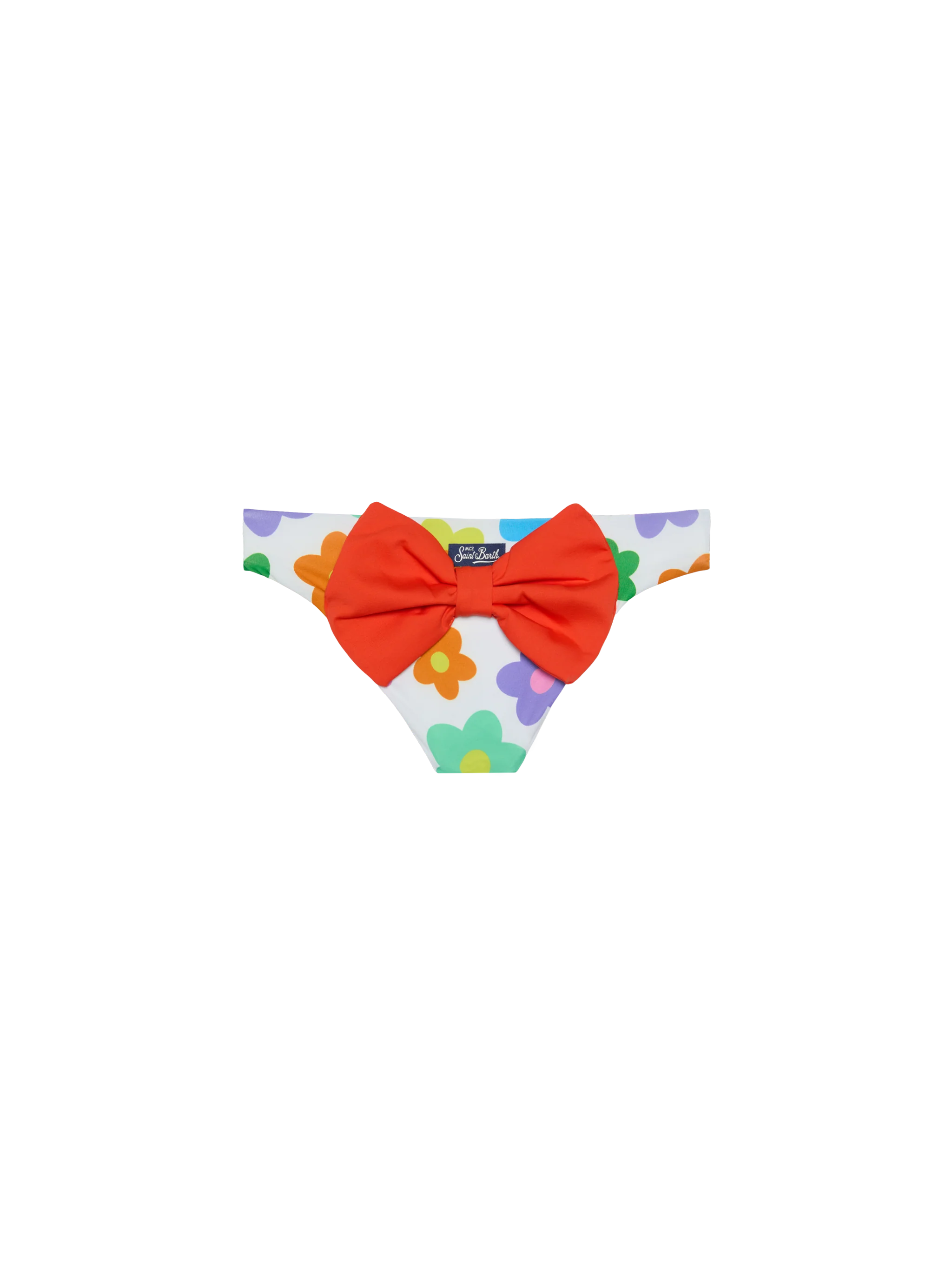 Girl swim briefs with flower print