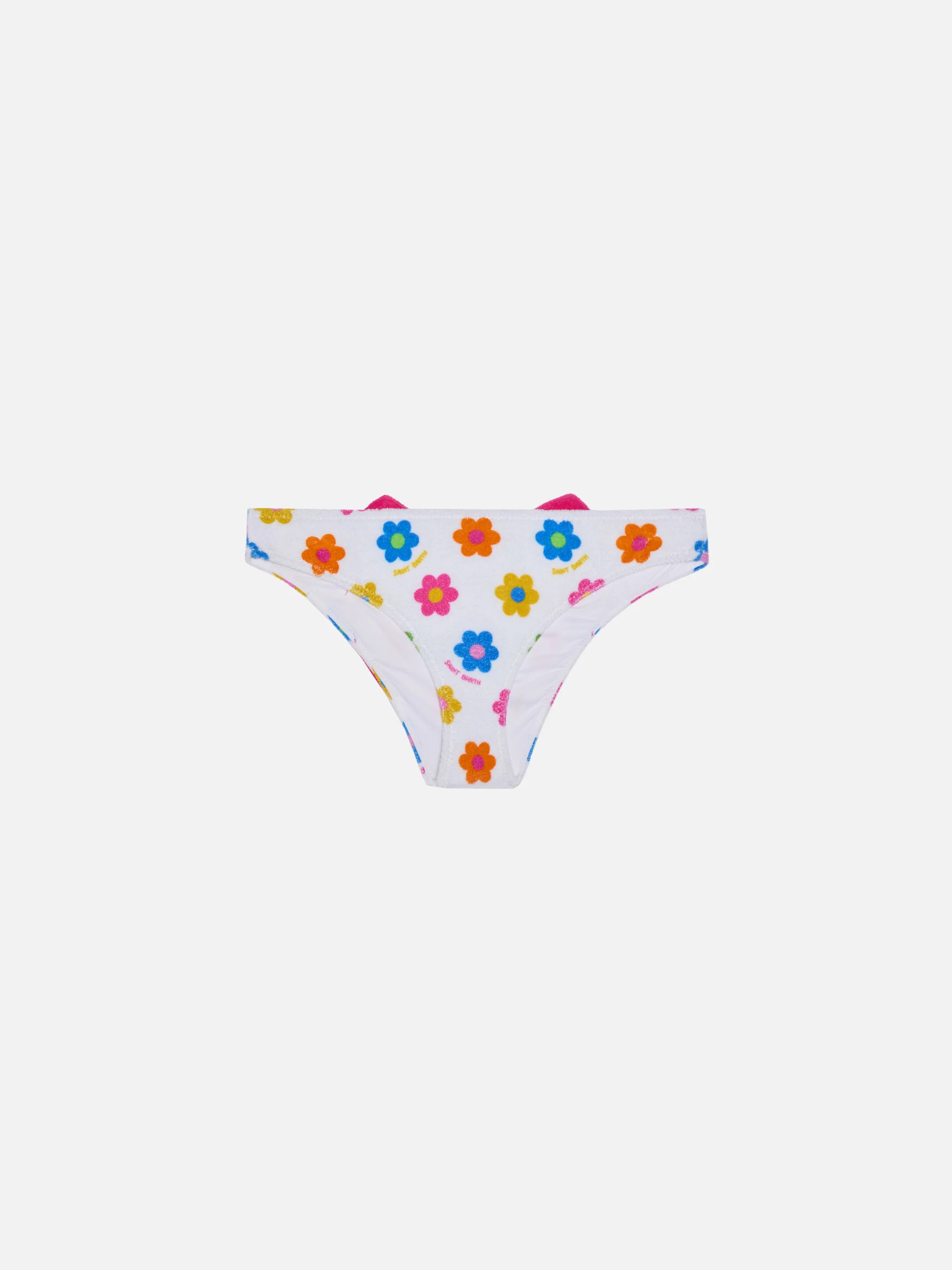 Girl terry swim briefs with daisy print - Image 2