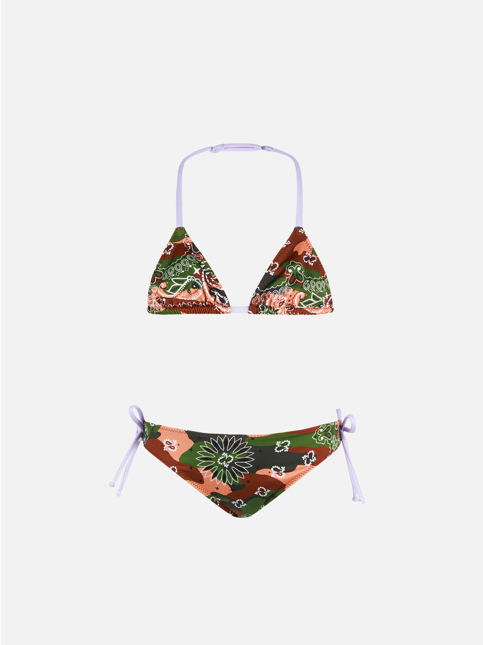 Triangle bikini Holly with mimetic bandana print