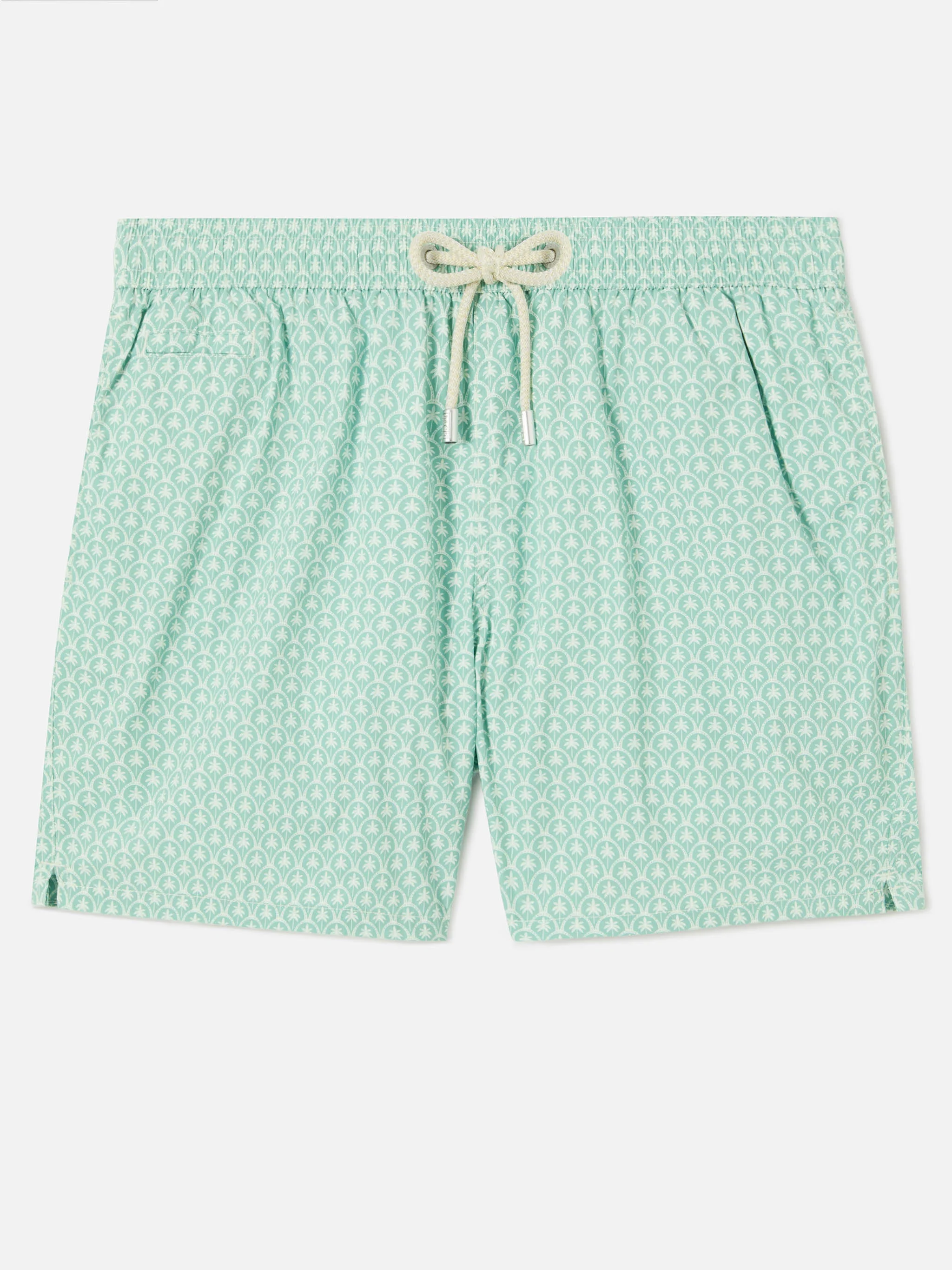 Green Lighting Micro swim shorts with all-over palm print
