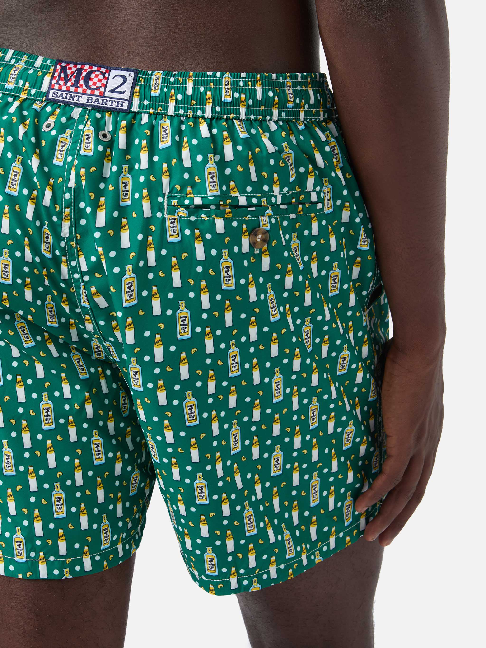 Green Lighting Micro swim shorts with Schweppes print | Special Edition - Image 6