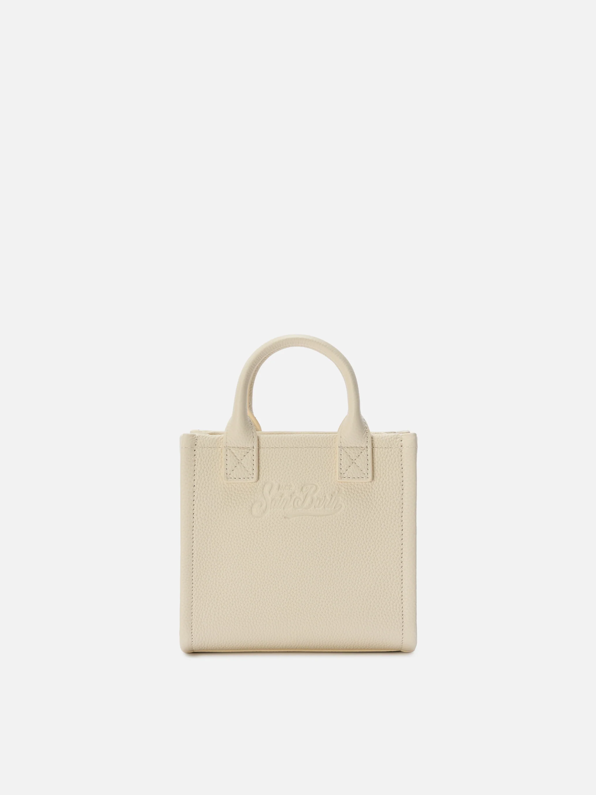 Ivory pebbled leather Vanity mini bag - Image 4