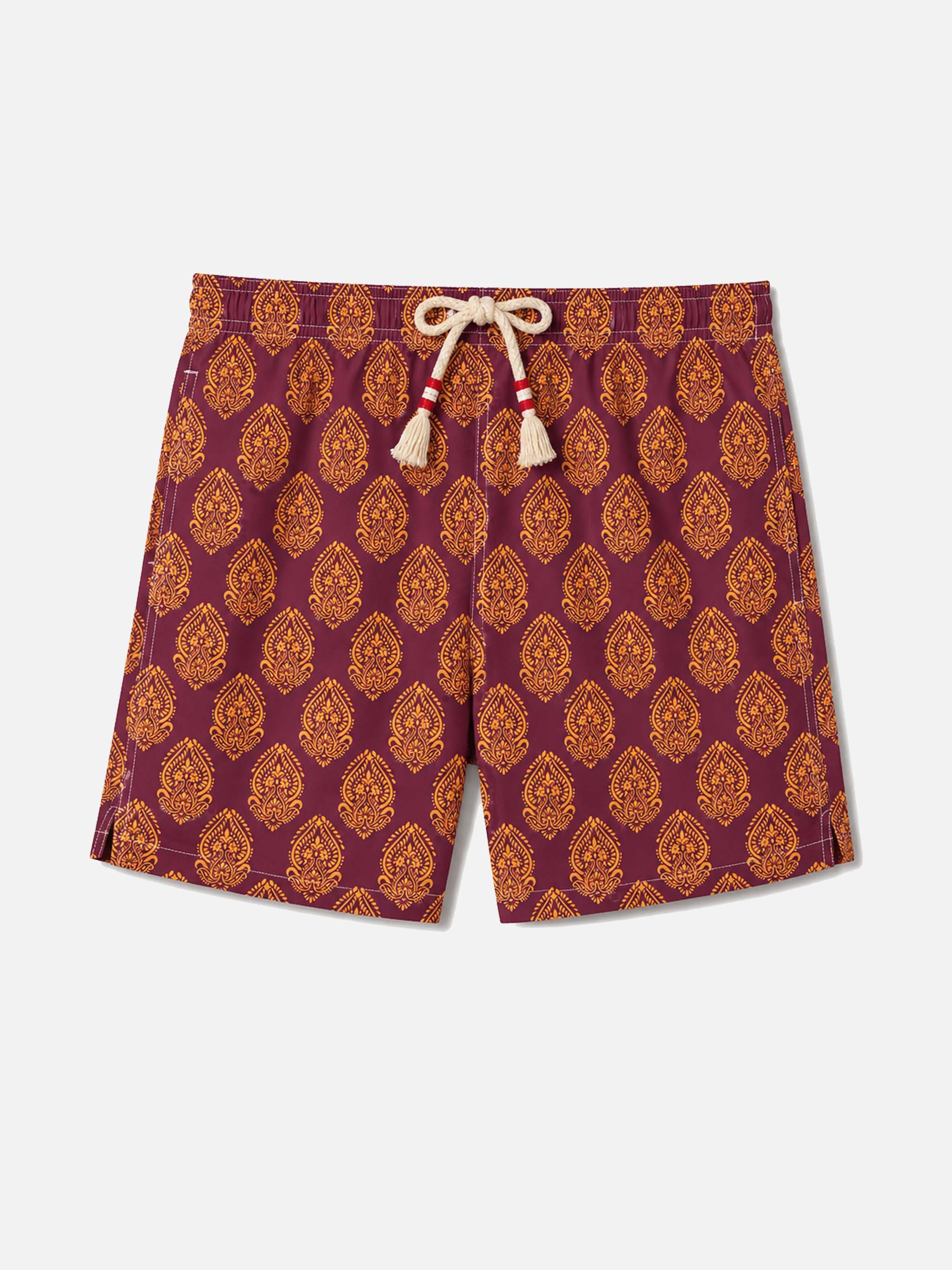 Jean Lighting 70 lightweight swim shorts with indian print