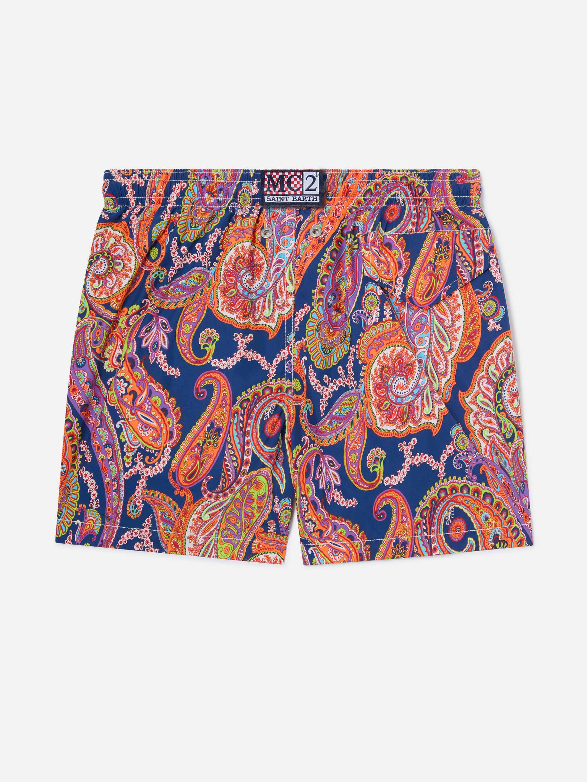 Jean Lighting 70 lightweight swim shorts with paisley print - Image 2