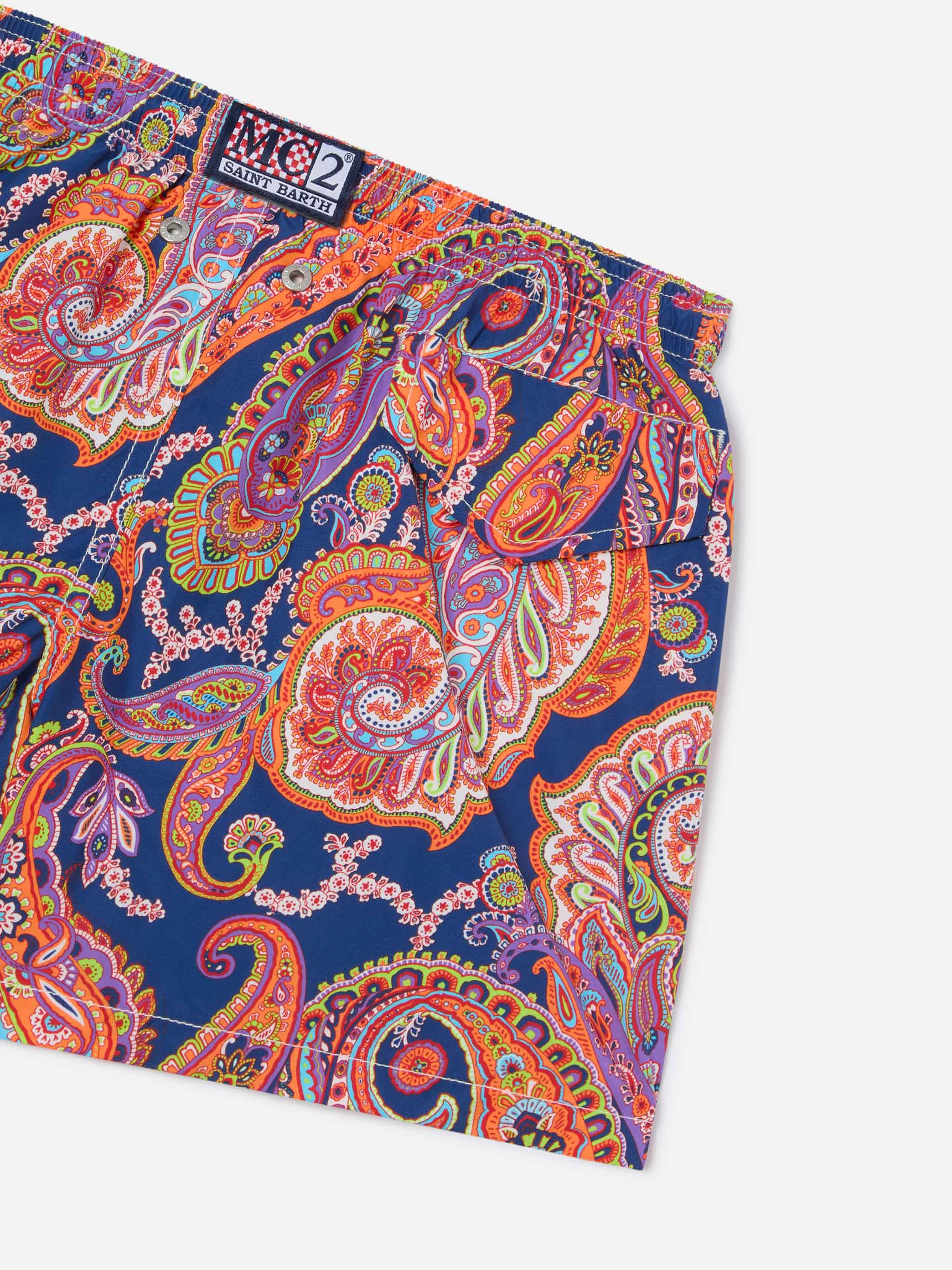 Jean Lighting 70 lightweight swim shorts with paisley print - Image 3
