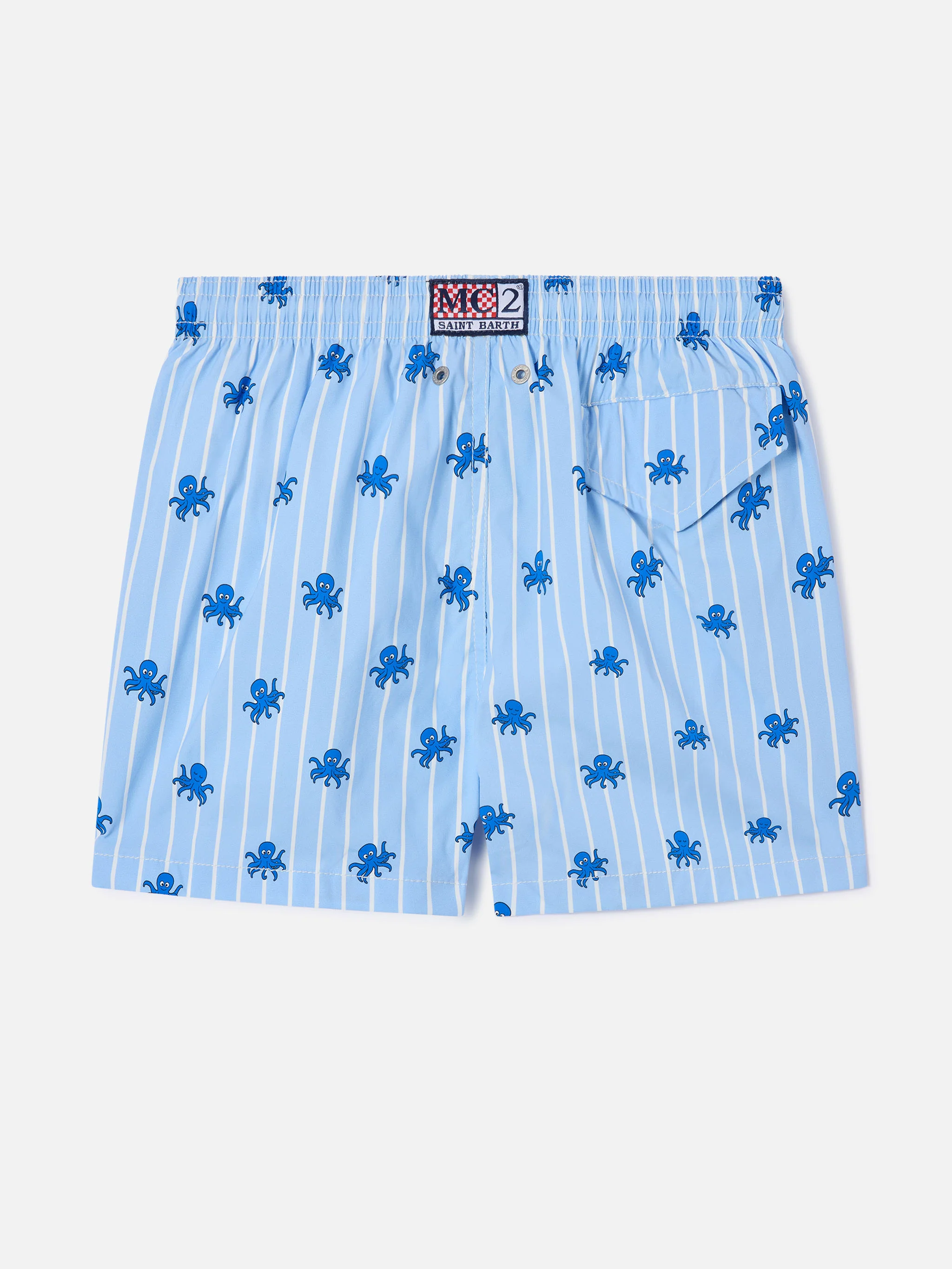 Jean Lighting Stretch swim shorts striped with all-over octopus print - Image 2