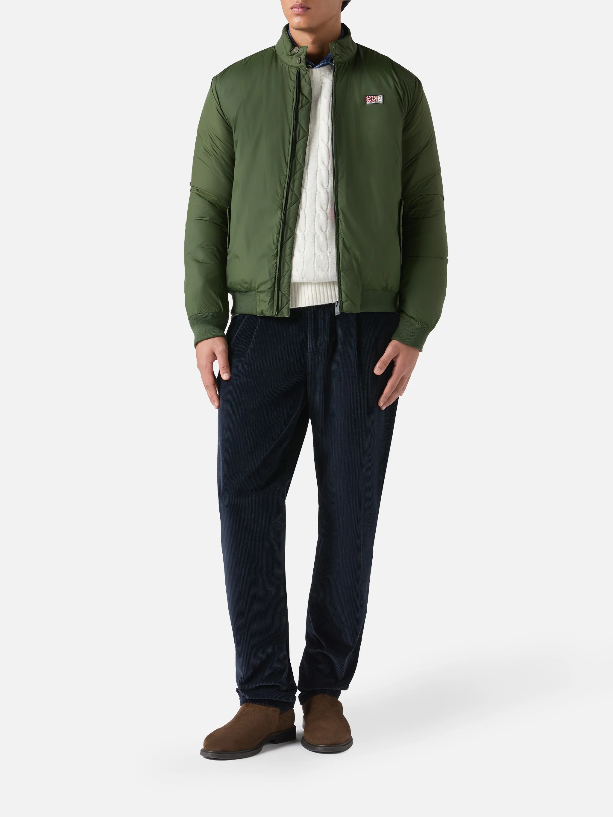 Jet lightweight bomber jacket in military green - Image 2