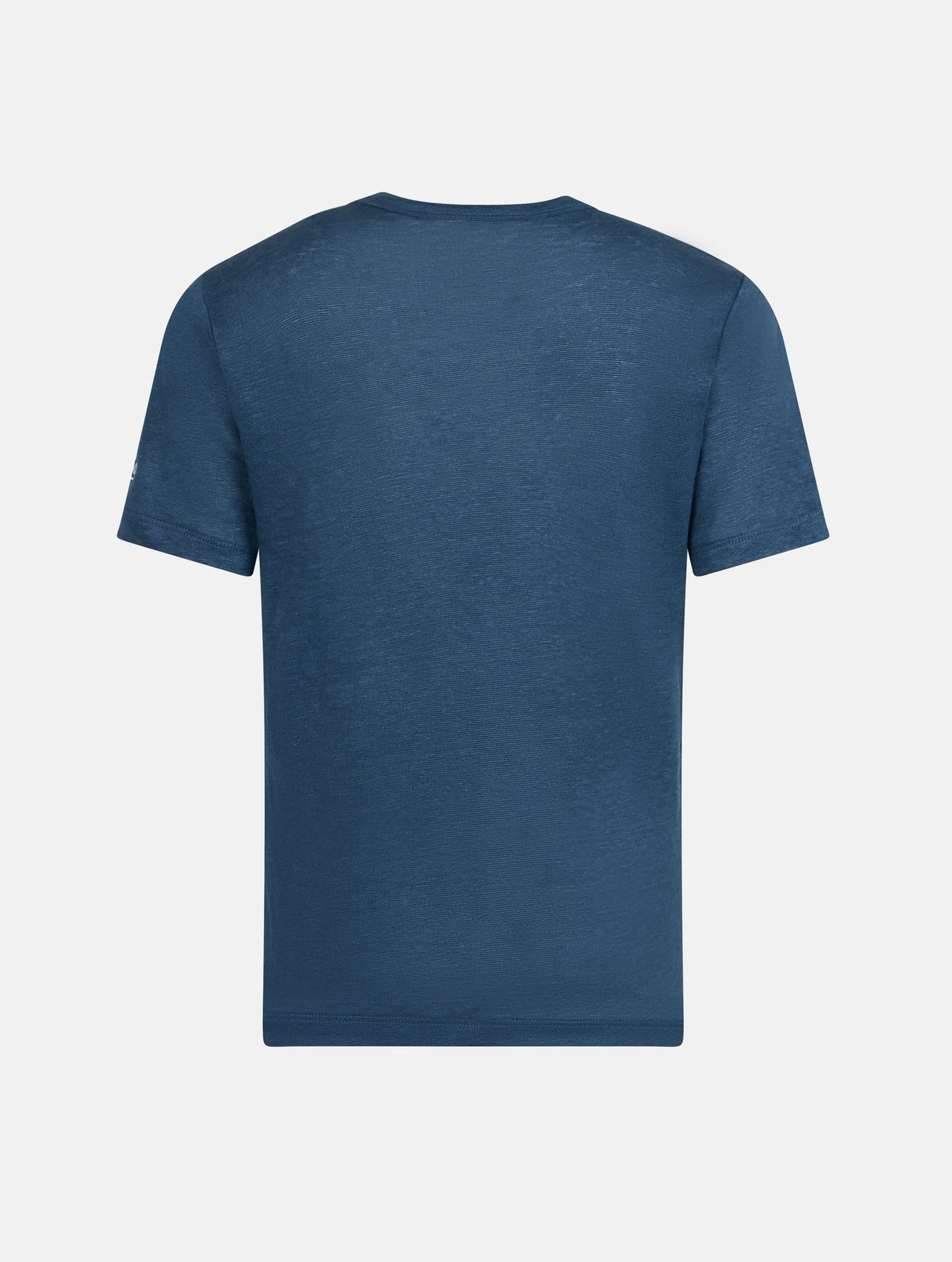 Kid marine blue linen jersey t-shirt Alex - Image 2