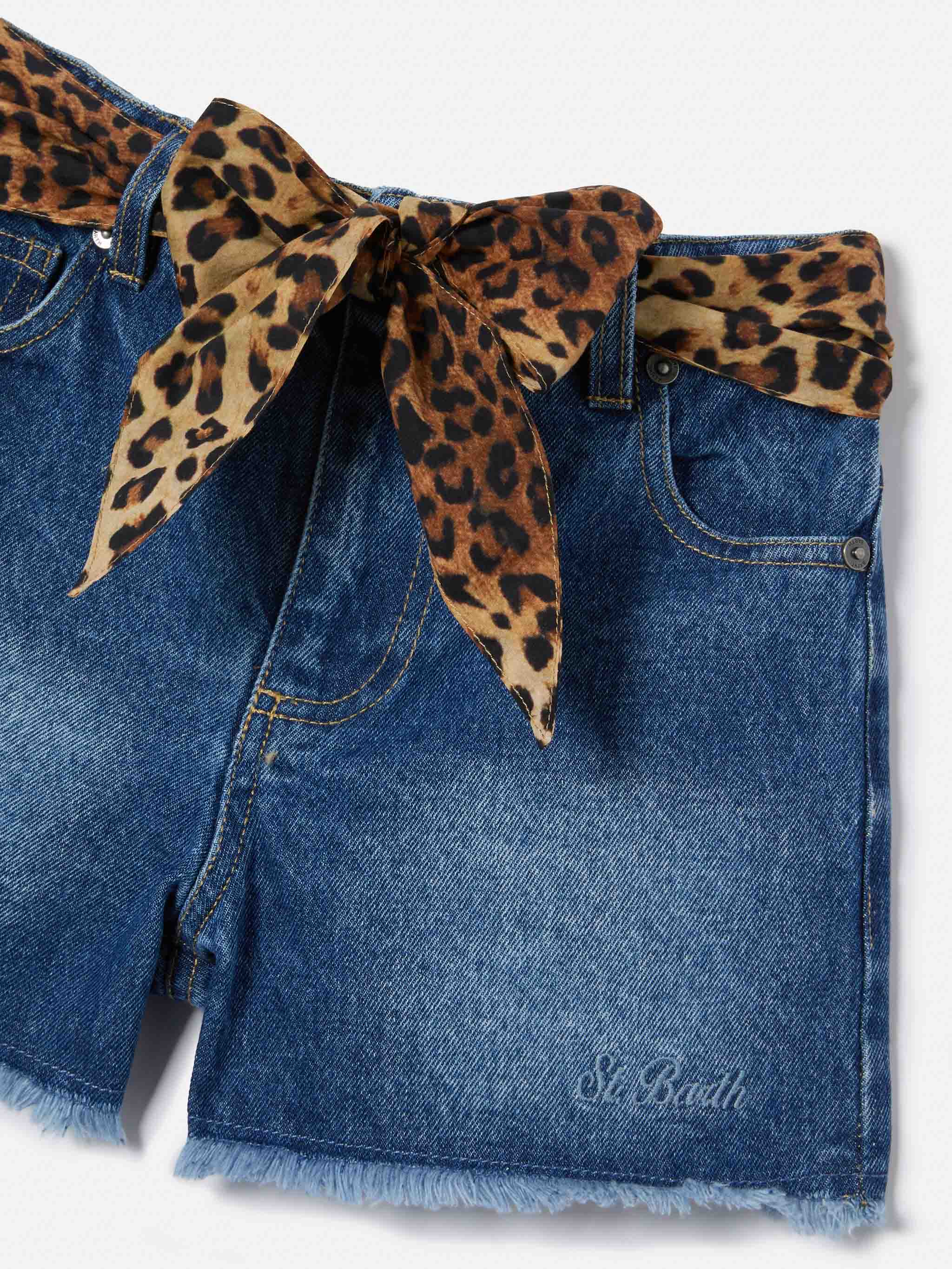 Kiko Jr Cotton Shorts with leopard details - Image 2