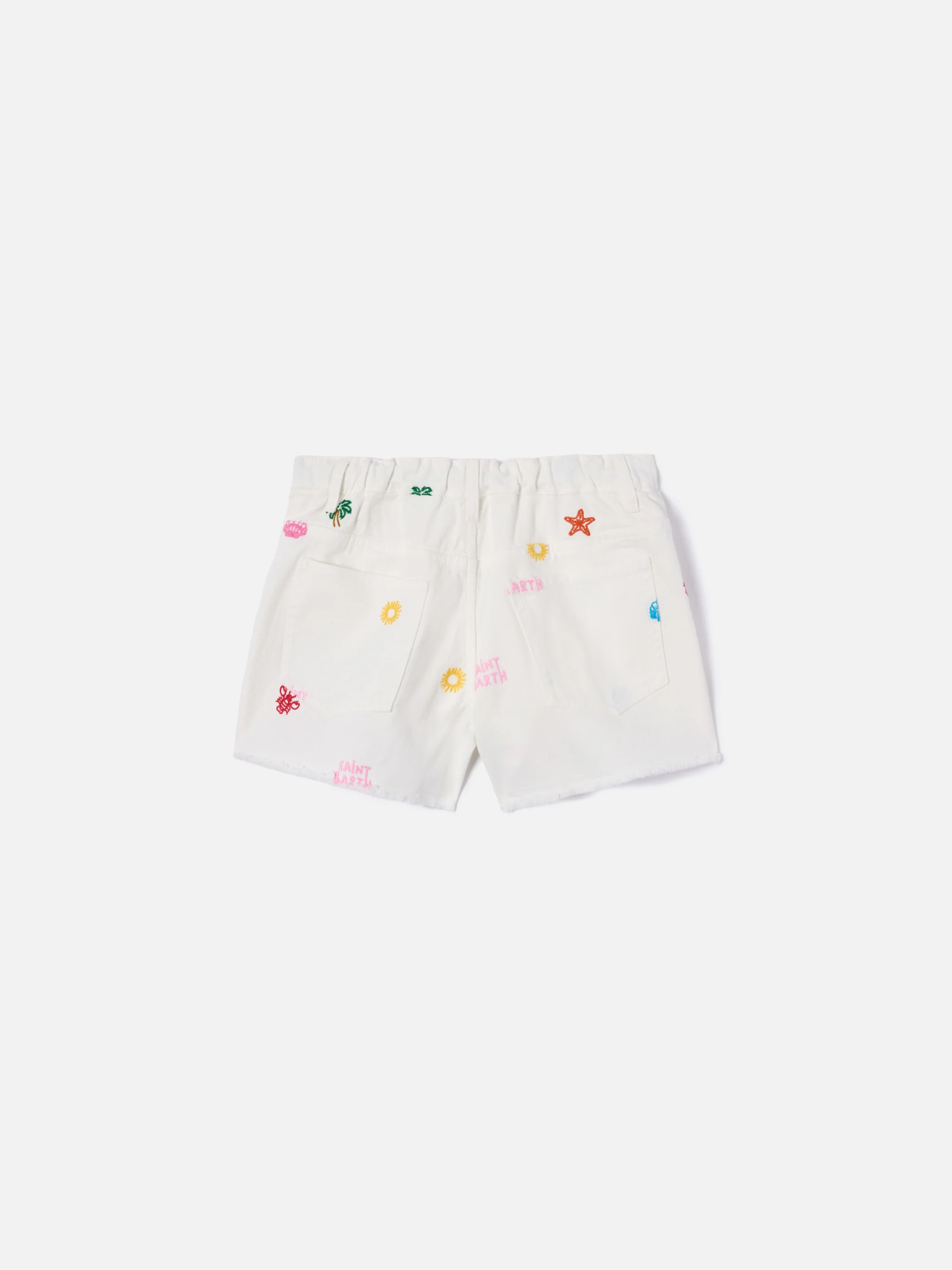 Kiko Jr Cotton shorts with multicolor embroidery - Image 3
