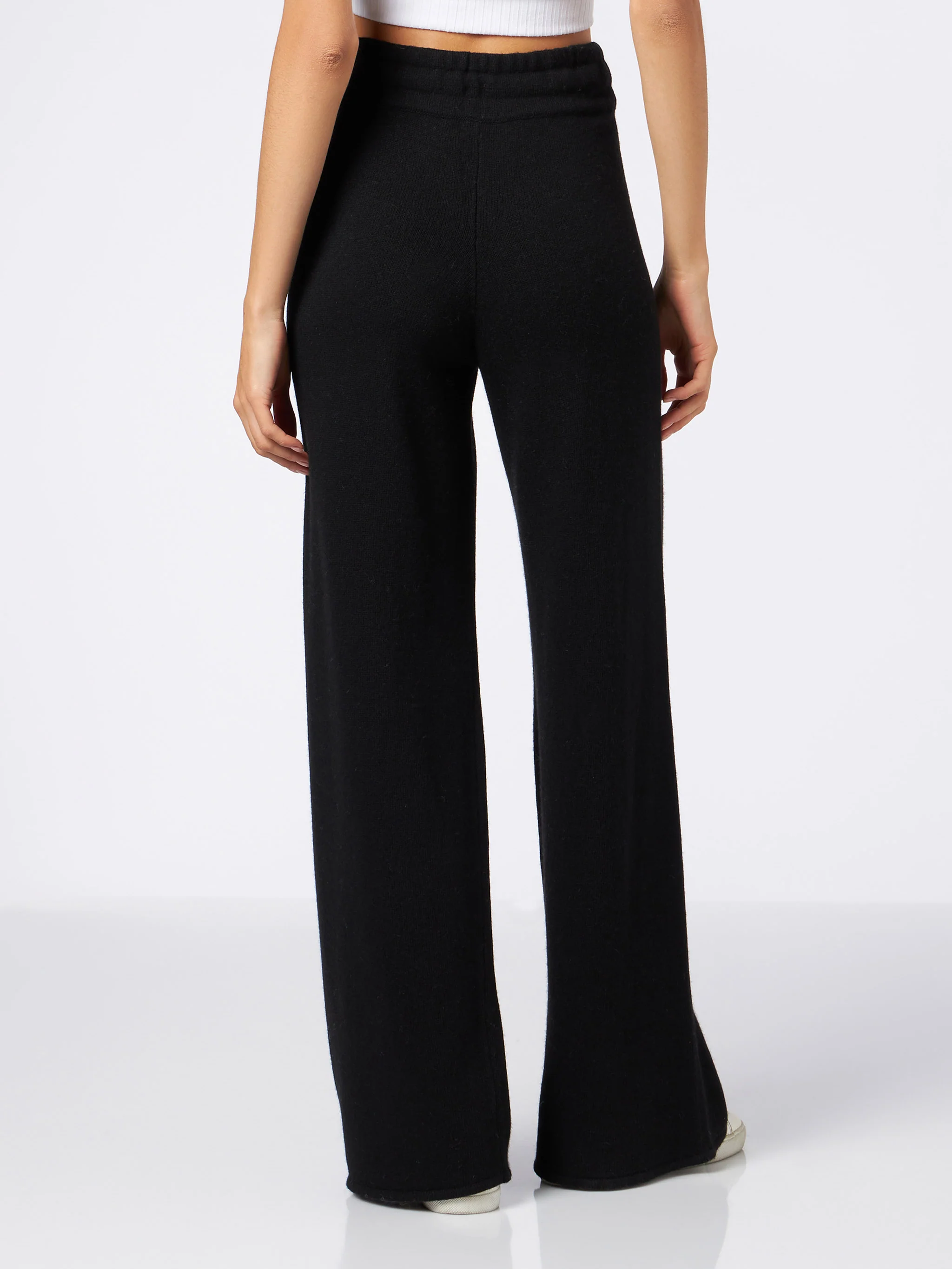 Knitted black palazzo pants - Image 2