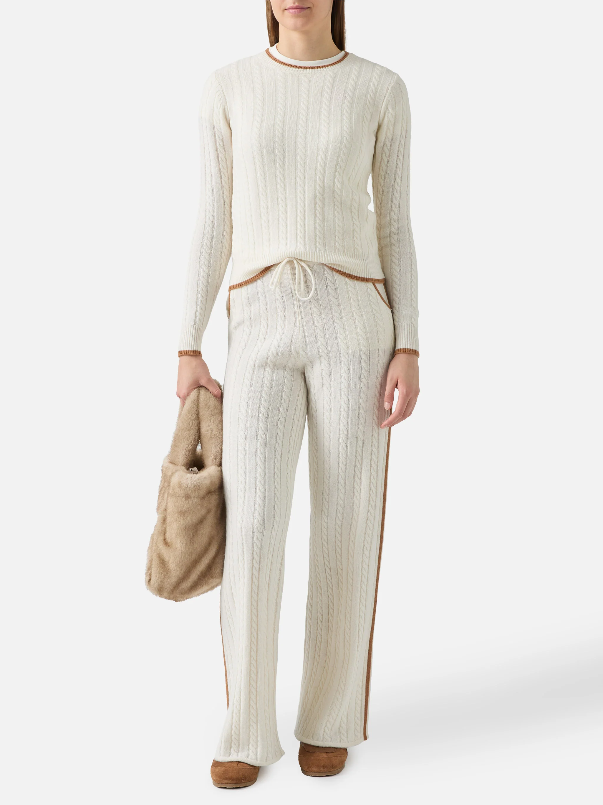 Laroche cable-knit sweater in wool with St. Barth embroidery - Image 3