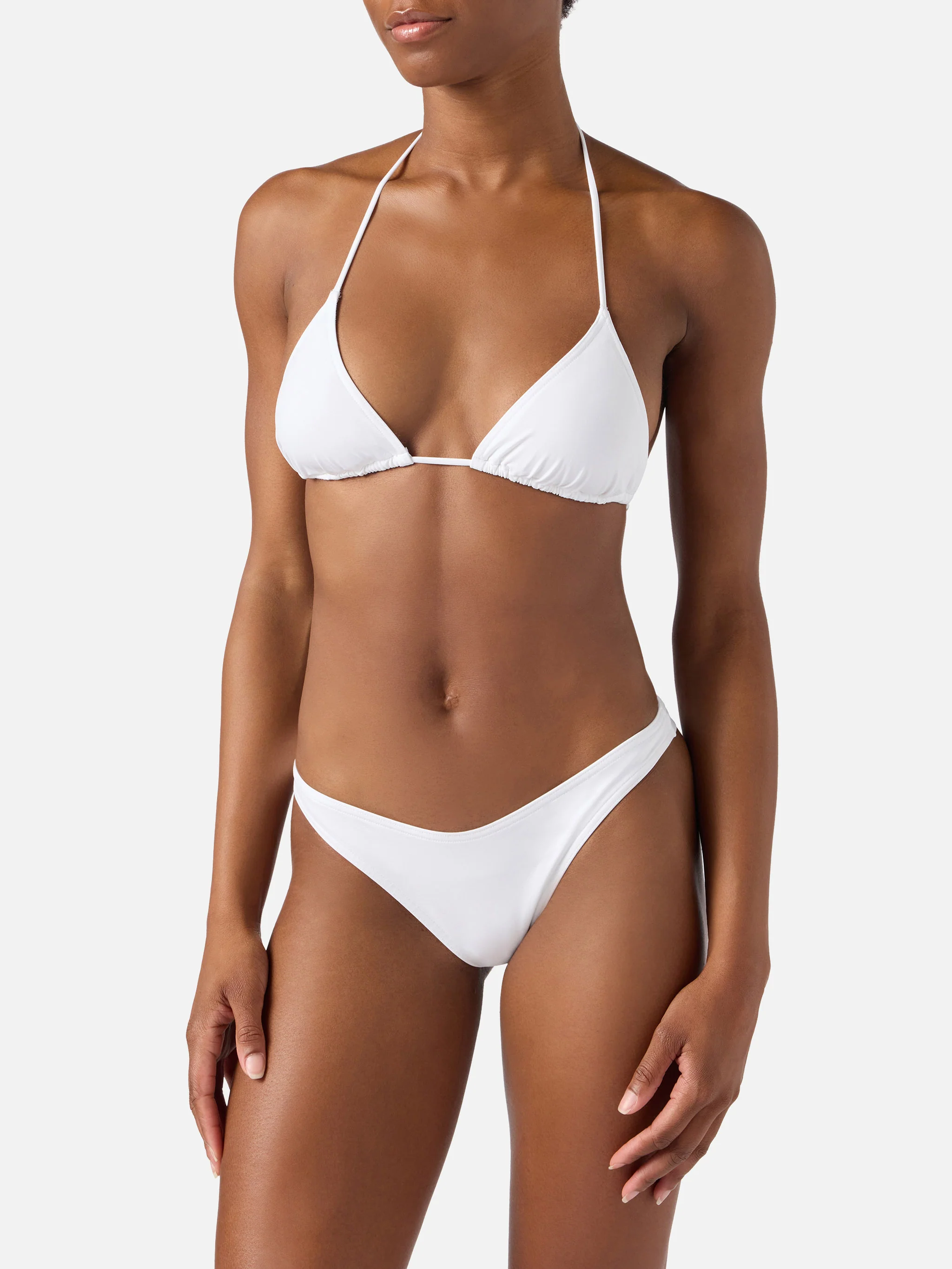 Leah Naomi white triangle bikini with ties - Image 2