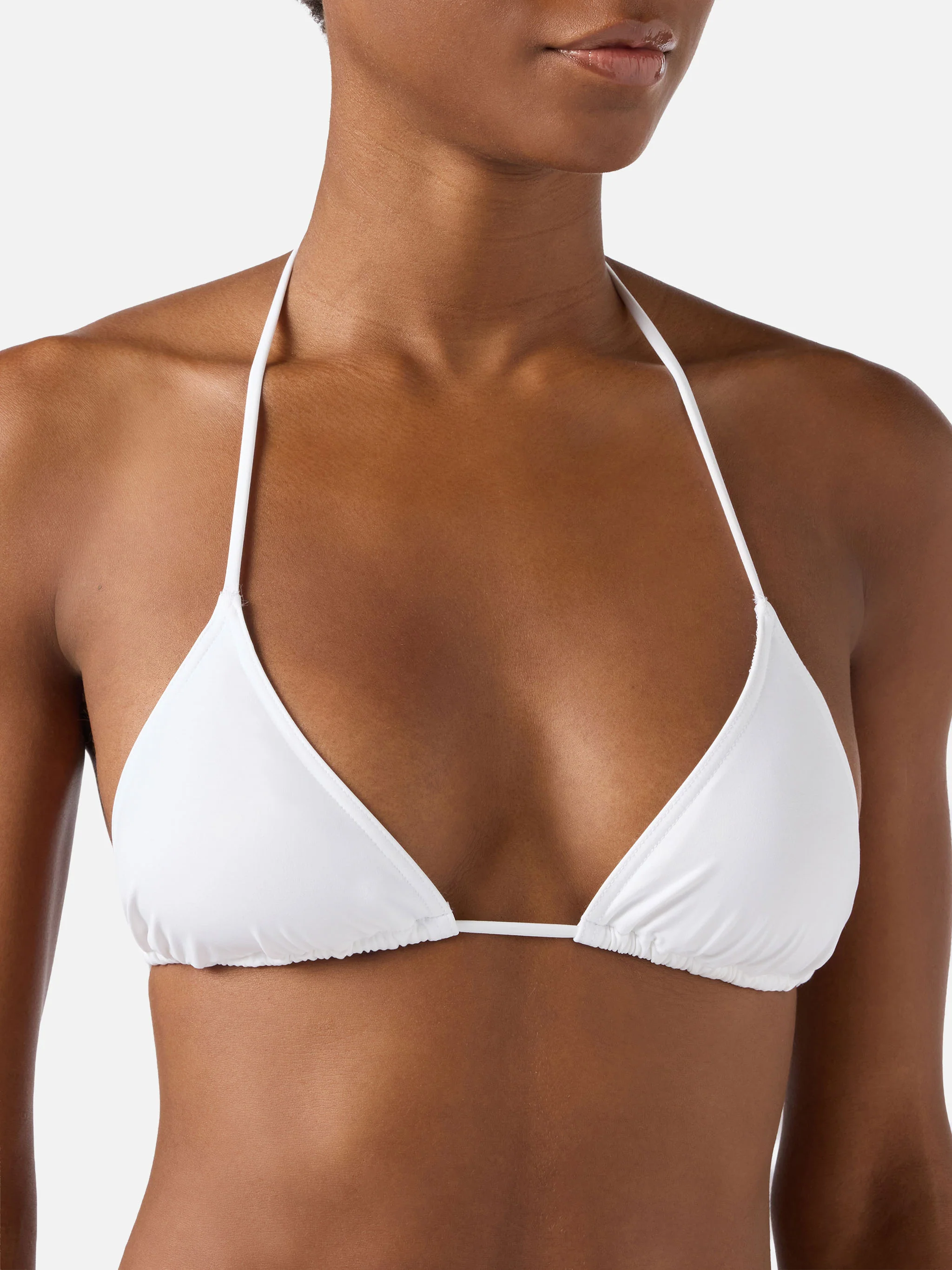 Leah Naomi white triangle bikini with ties - Image 3