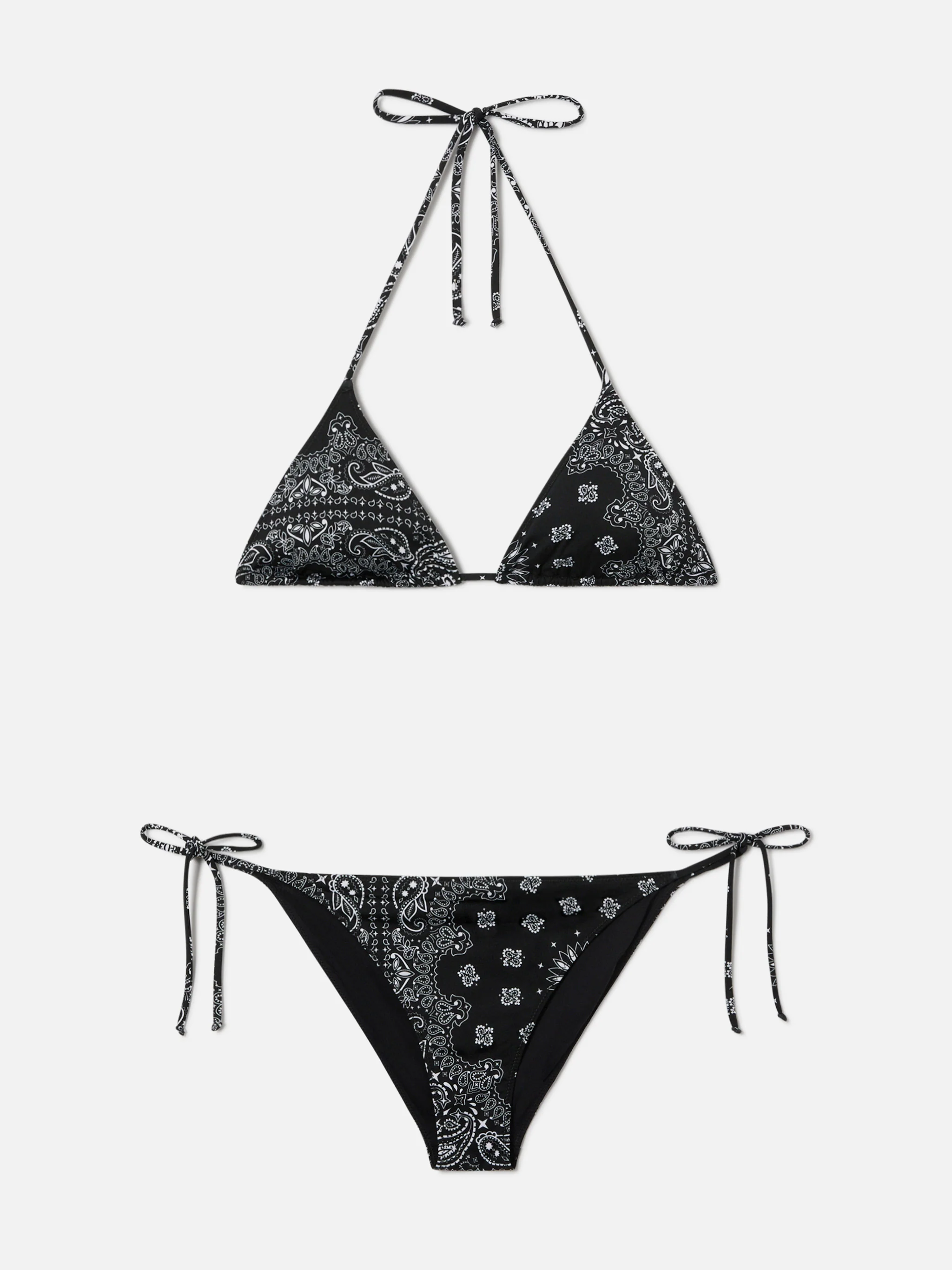 Leah Virgo black bandana print bikini