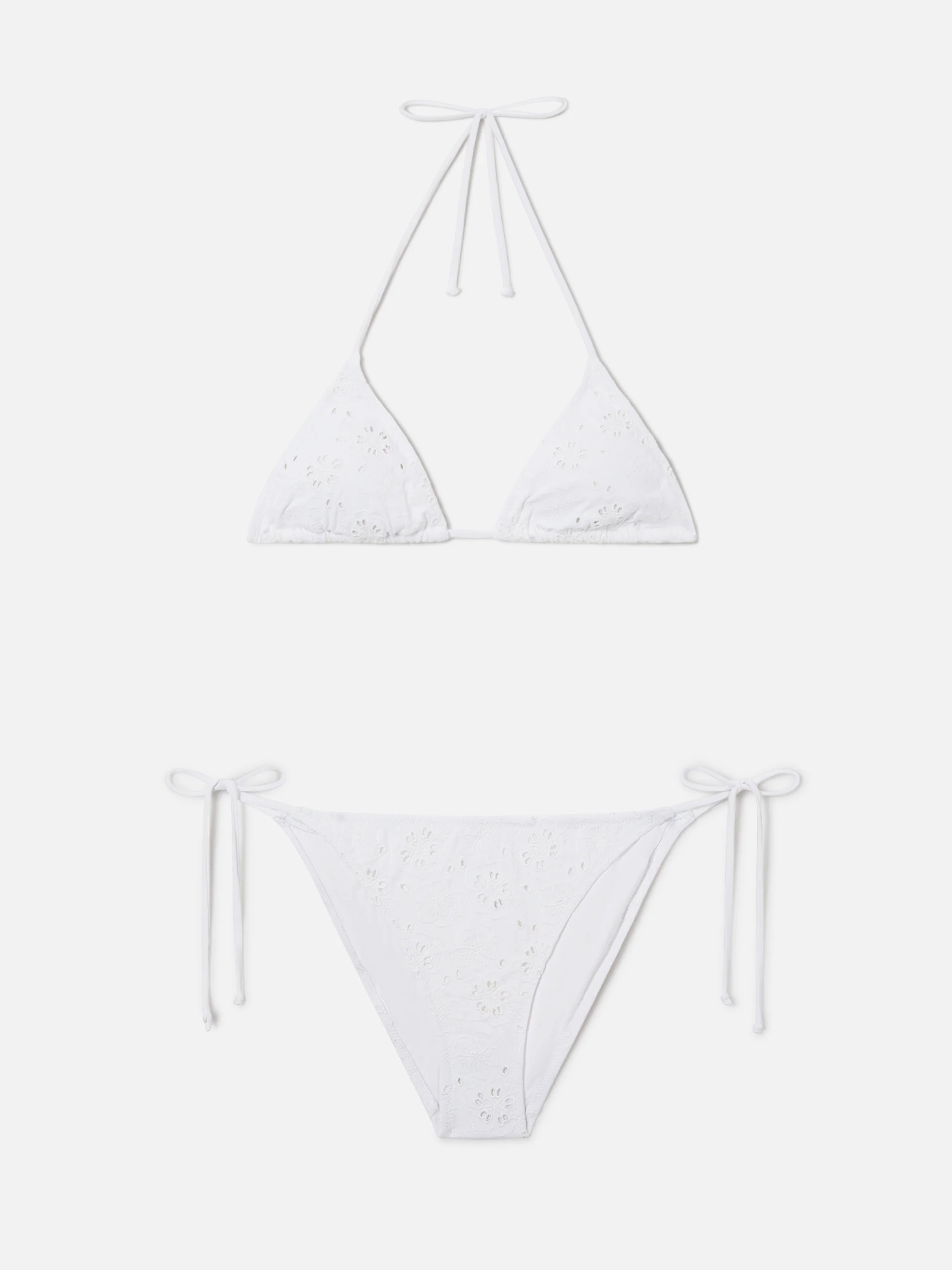 Leah Virgo white sangallo bikini