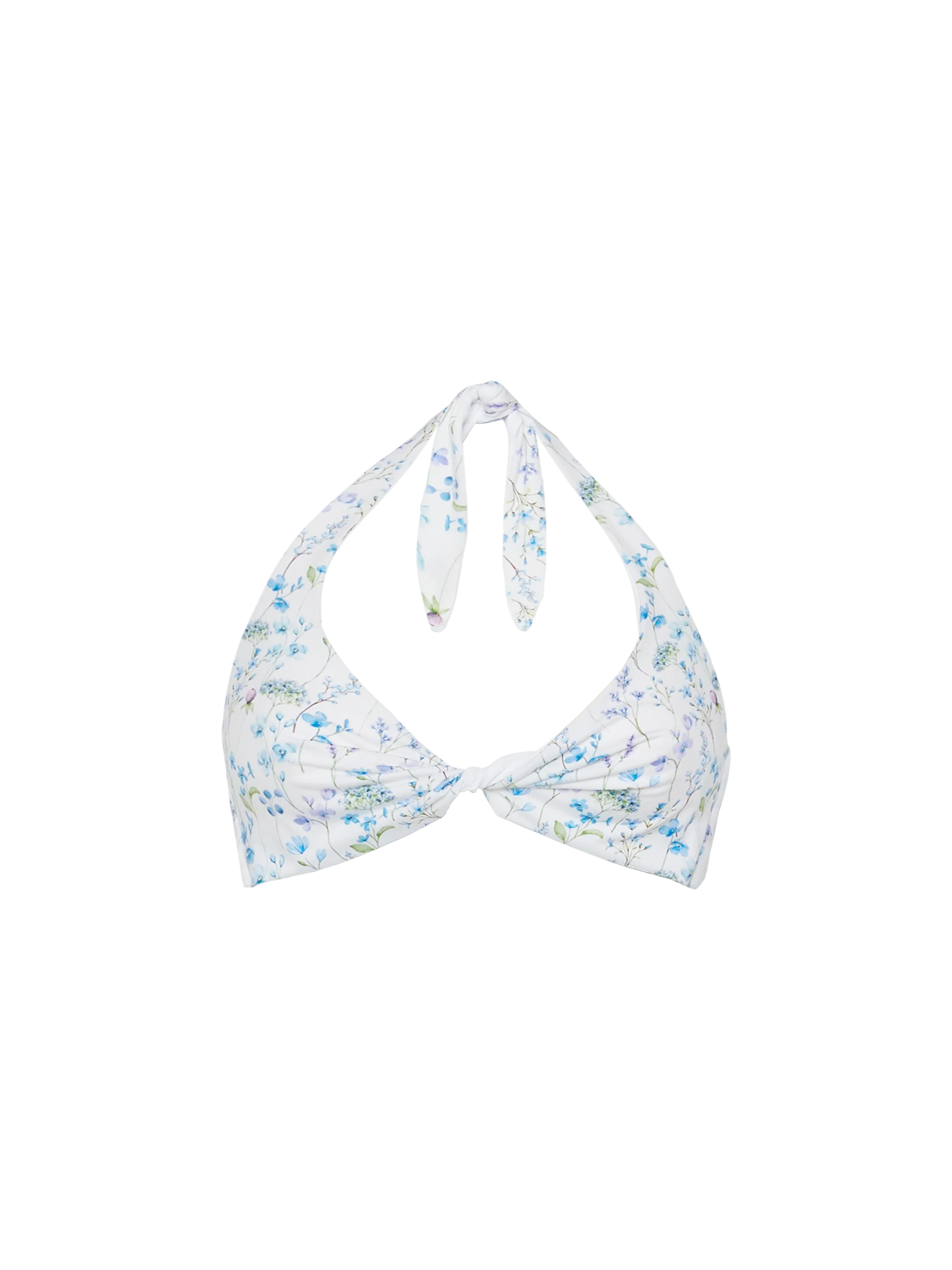 Leda triangle bralette top with flower print