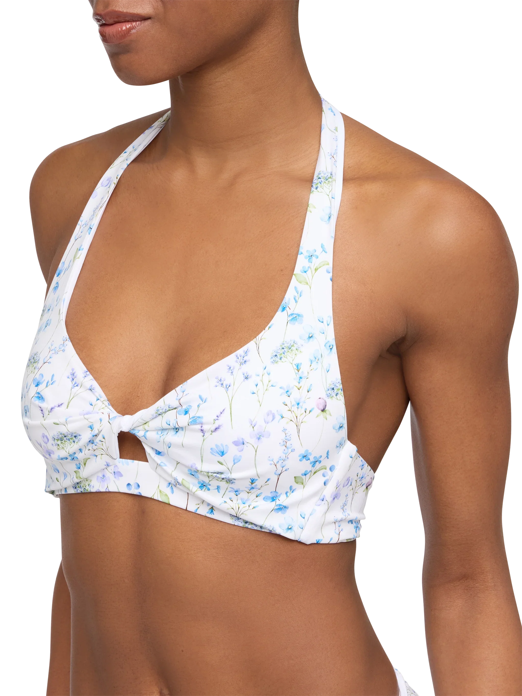 Leda triangle bralette top with flower print - Image 3