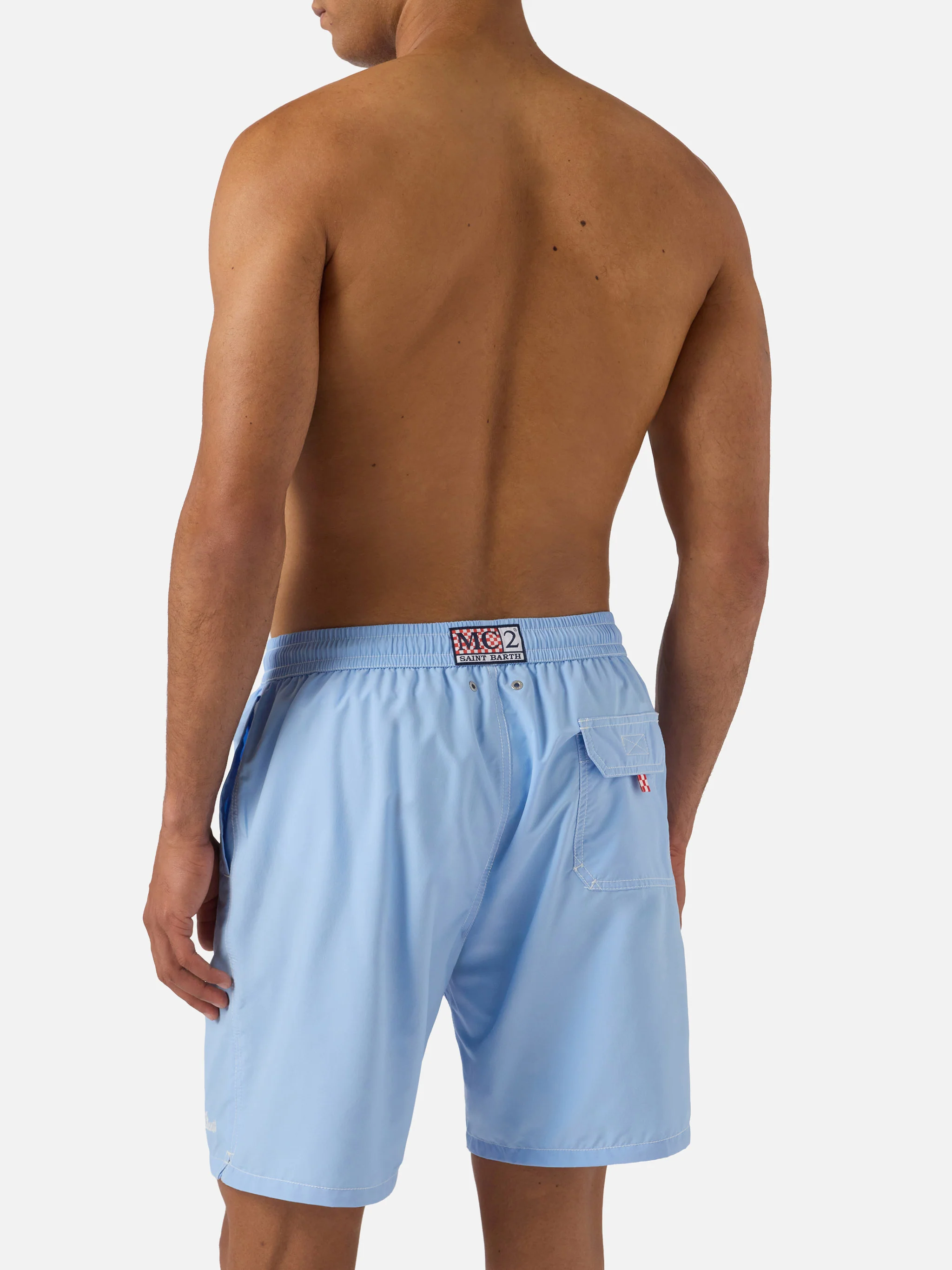 Light blue long swim shorts Patmos - Image 5
