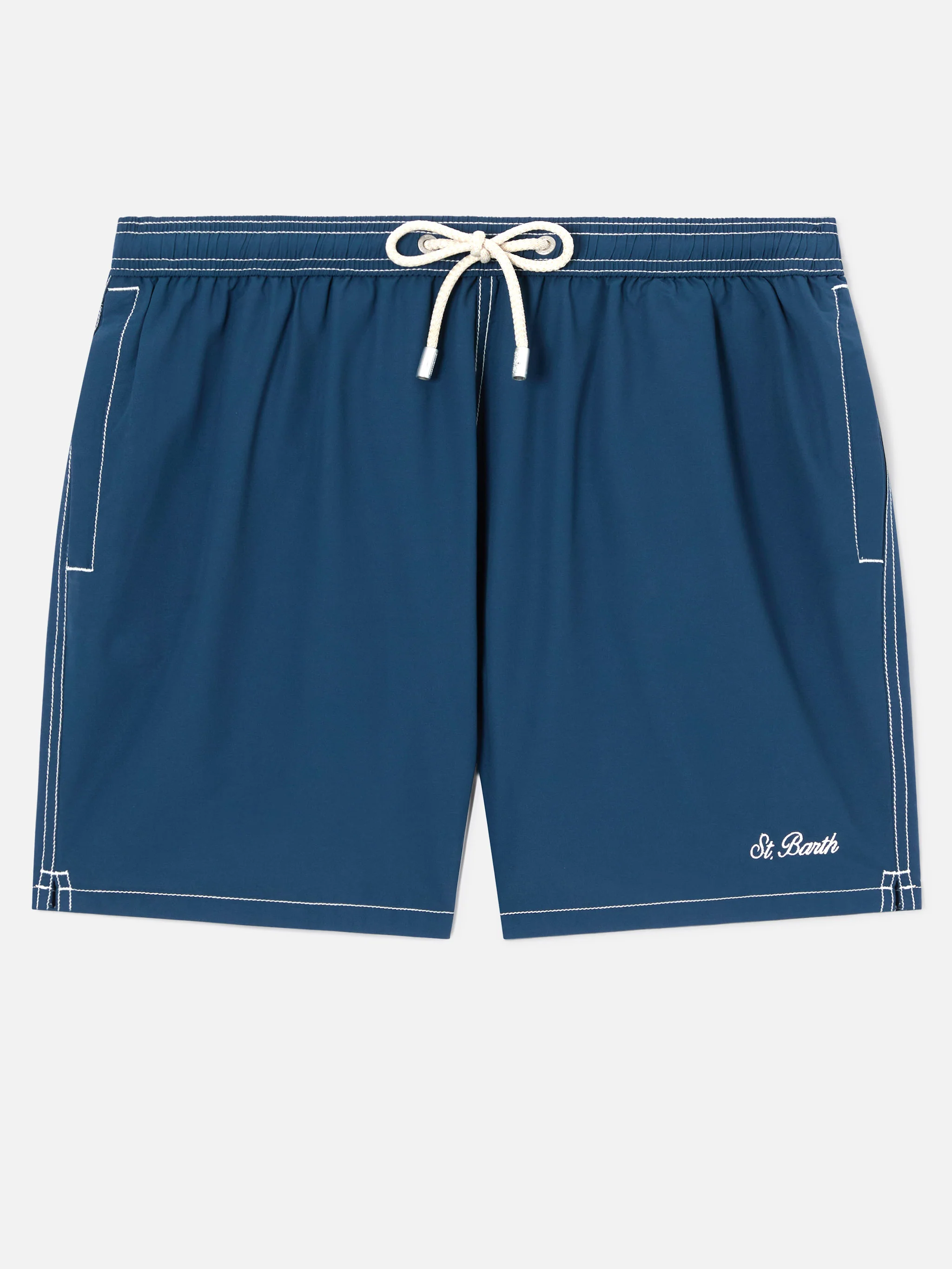Light blue mid-length classic light swim shorts Patmos