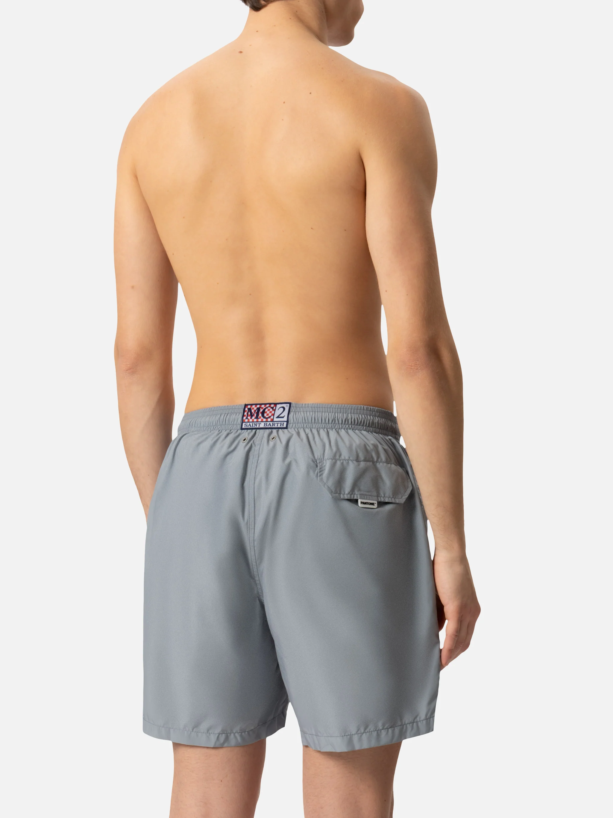 Lightweight fabric grey swim shorts Lighting Pantone | PANTONE® SPECIAL EDITION - Image 5