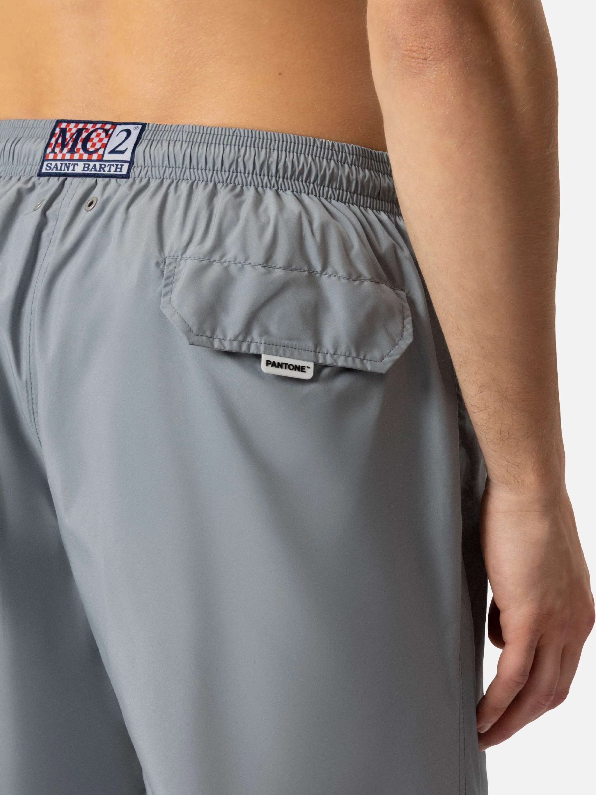 Lightweight fabric grey swim shorts Lighting Pantone | PANTONE® SPECIAL EDITION - Image 6