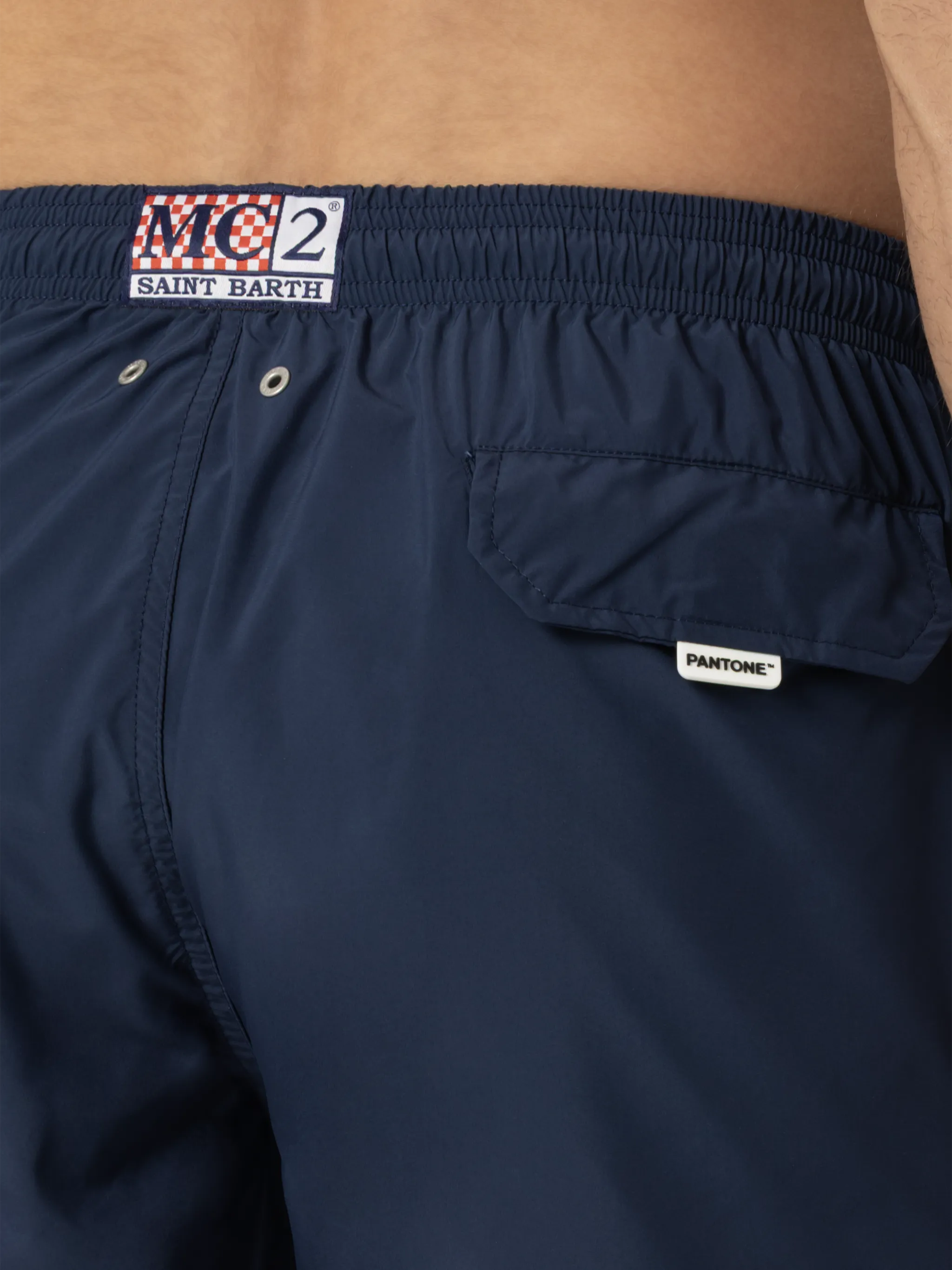 Lightweight fabric navy blue swim shorts Lighting Pantone | PANTONE® SPECIAL EDITION - Image 6