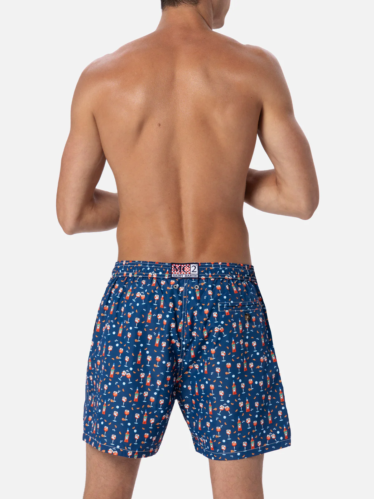 Lightweight fabric swim shorts Lighting with Aperol spritz print | APEROL SPECIAL EDITION - Image 4
