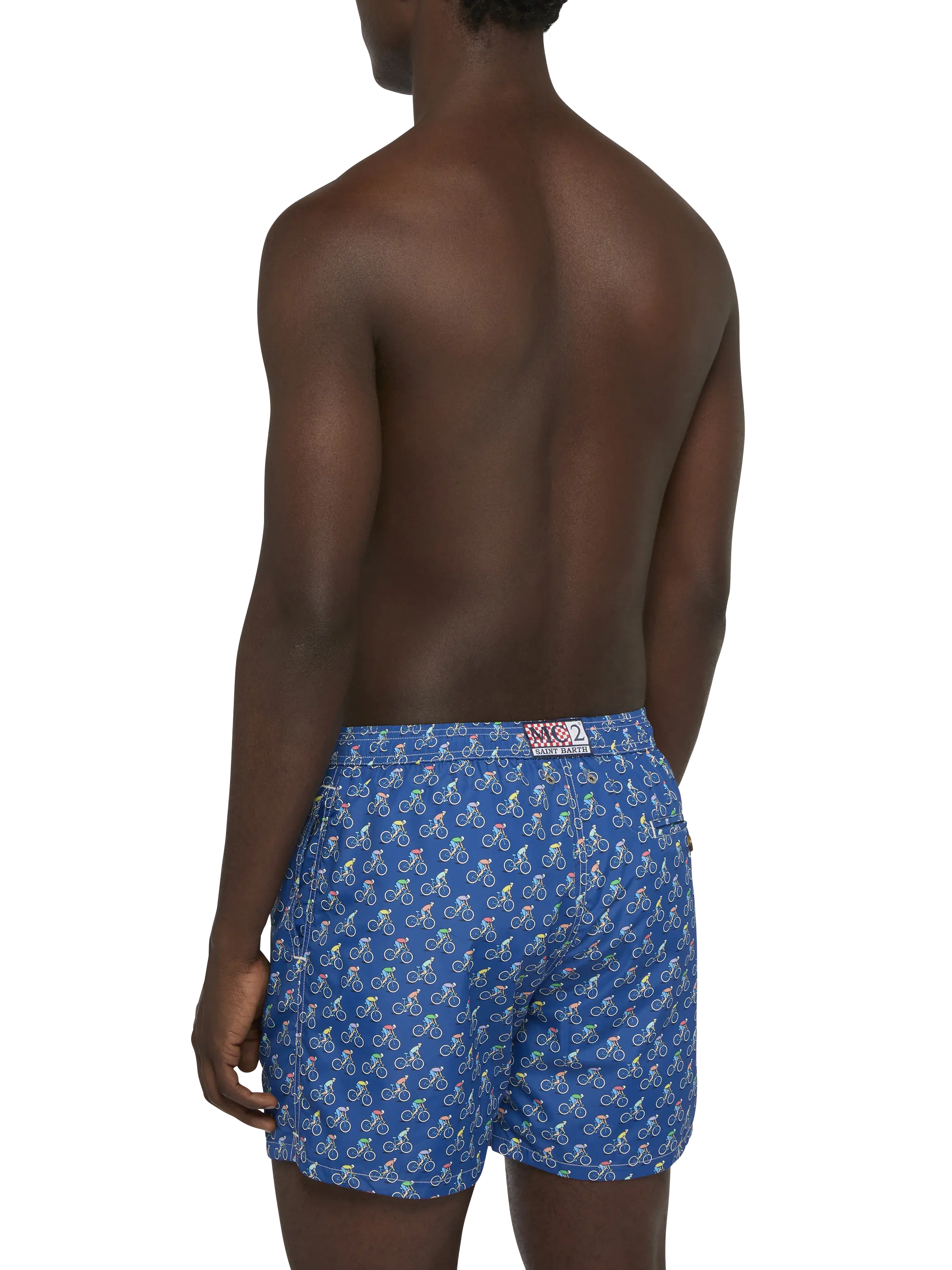 Lightweight fabric swim shorts Lighting with bikers print - Image 5