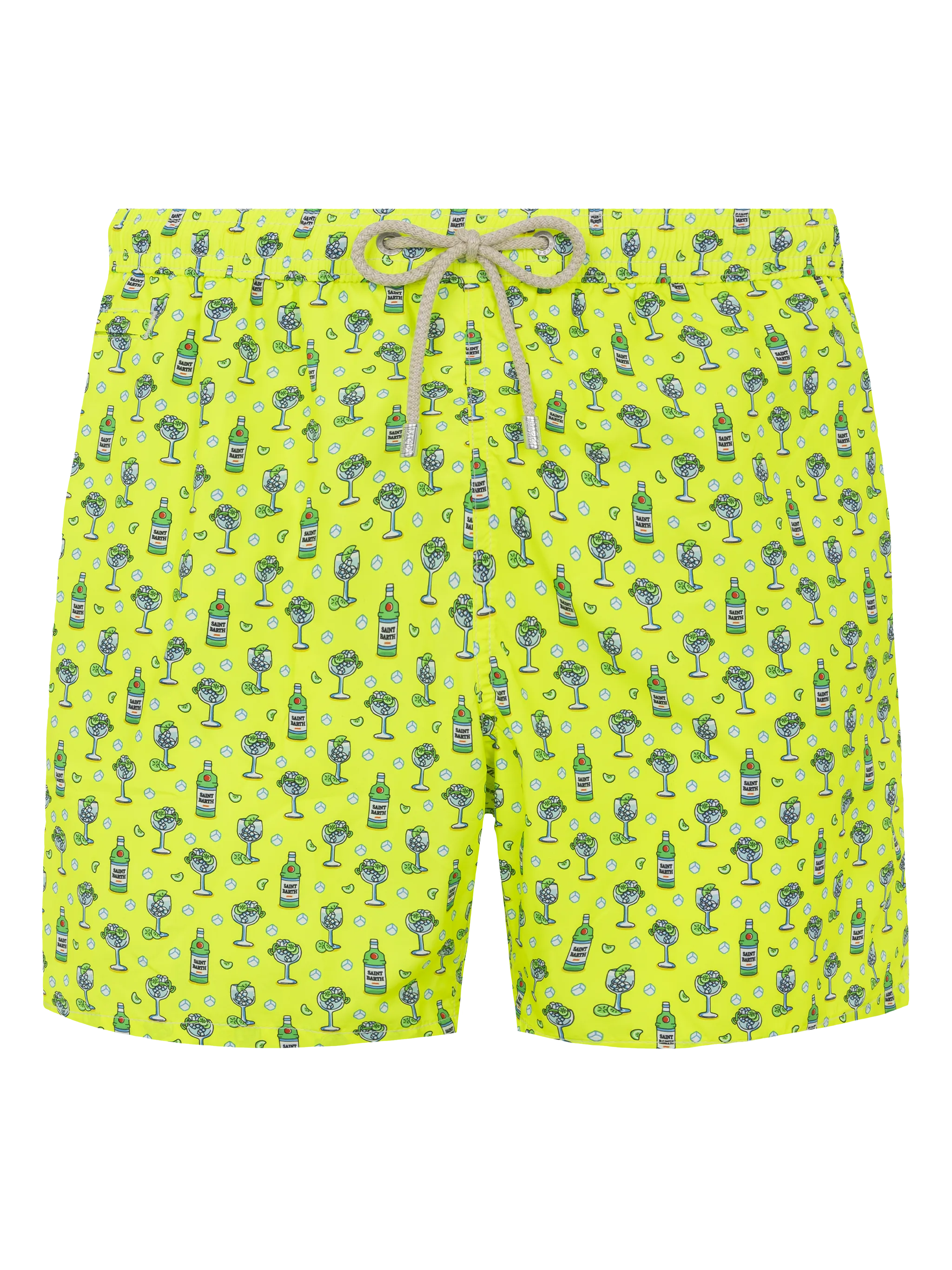 Lightweight fabric swim shorts Lighting with cocktail print