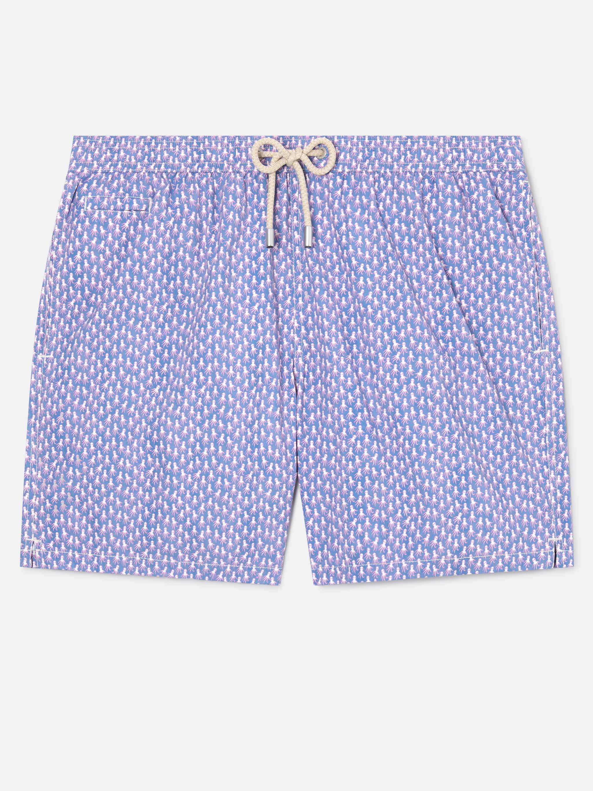 Lilac Lighting Micro swim shorts with all-over octopus print