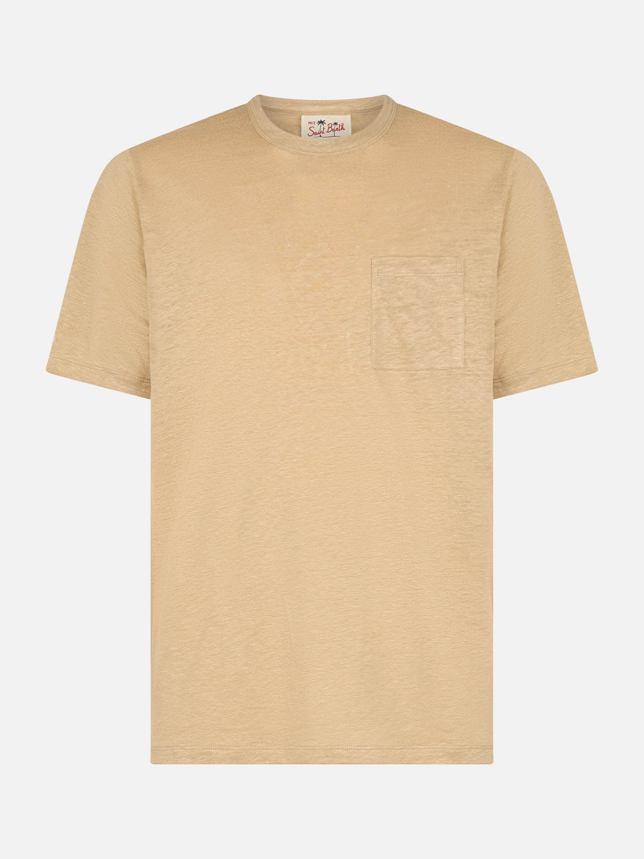 Ecstasea beige linen jersey t-shirt