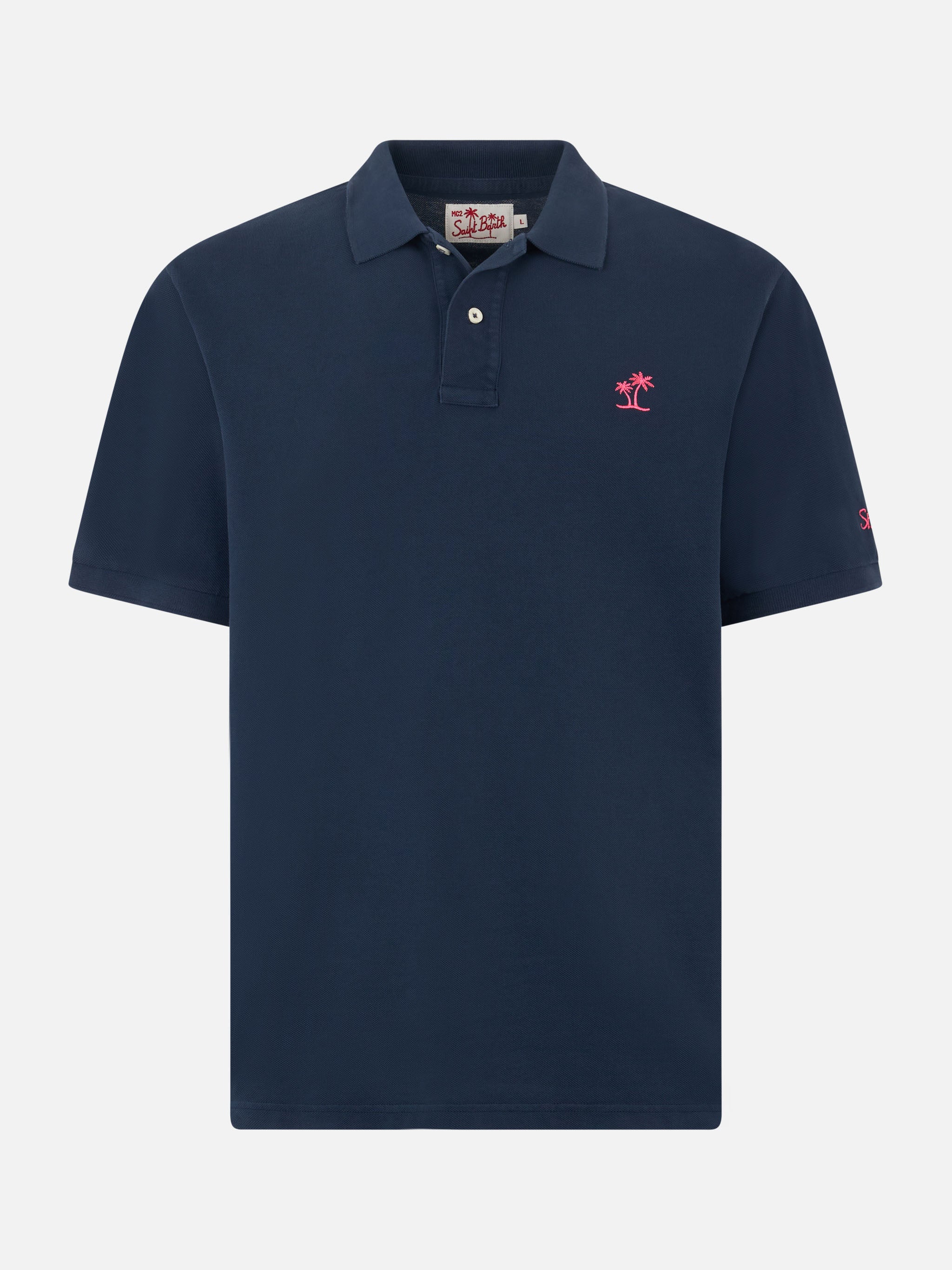 Beverly Hills Vintage blue piquet polo - Image 4