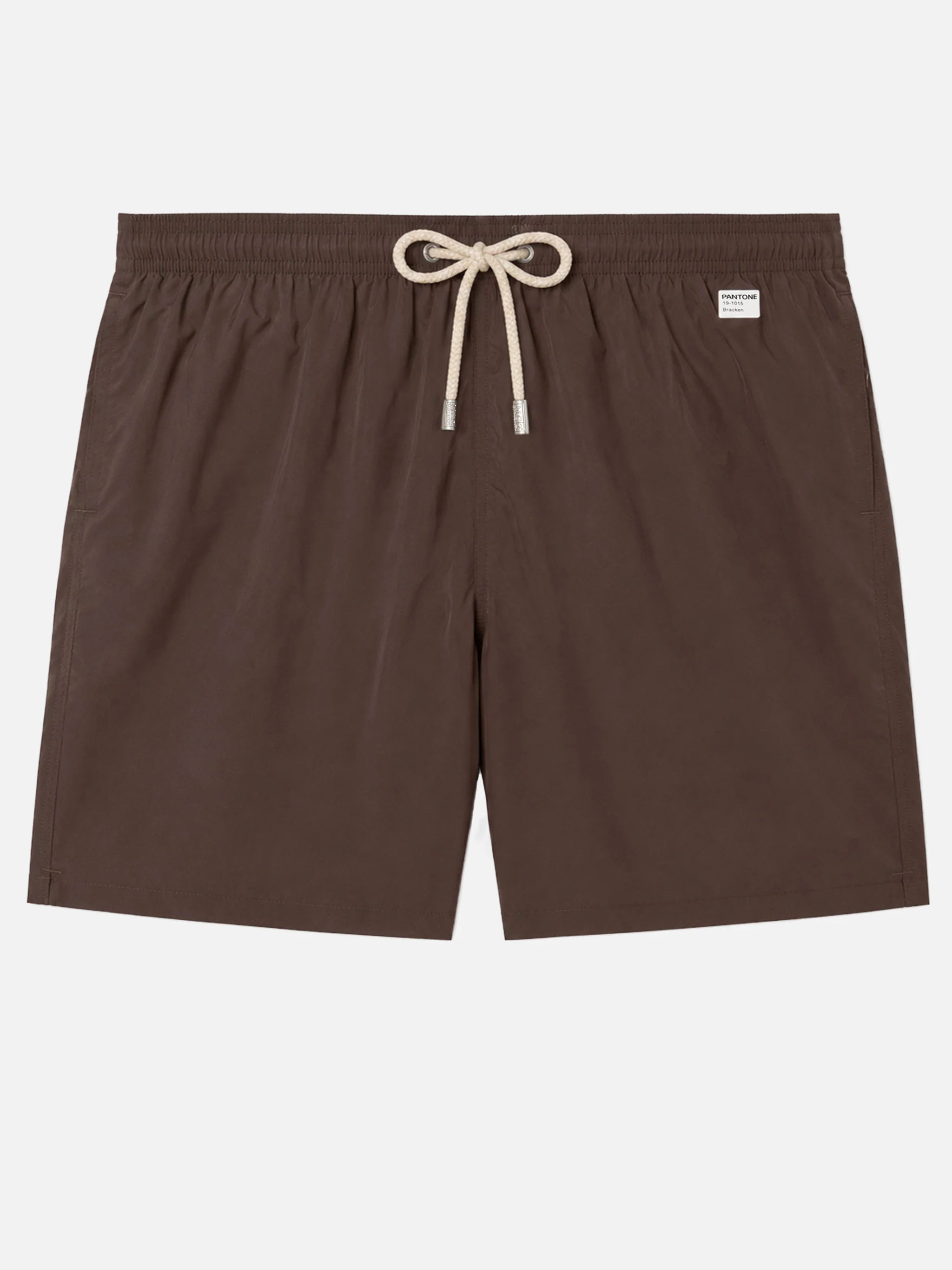 Lighting Pantone brown swim shorts in solid color | Special Edition