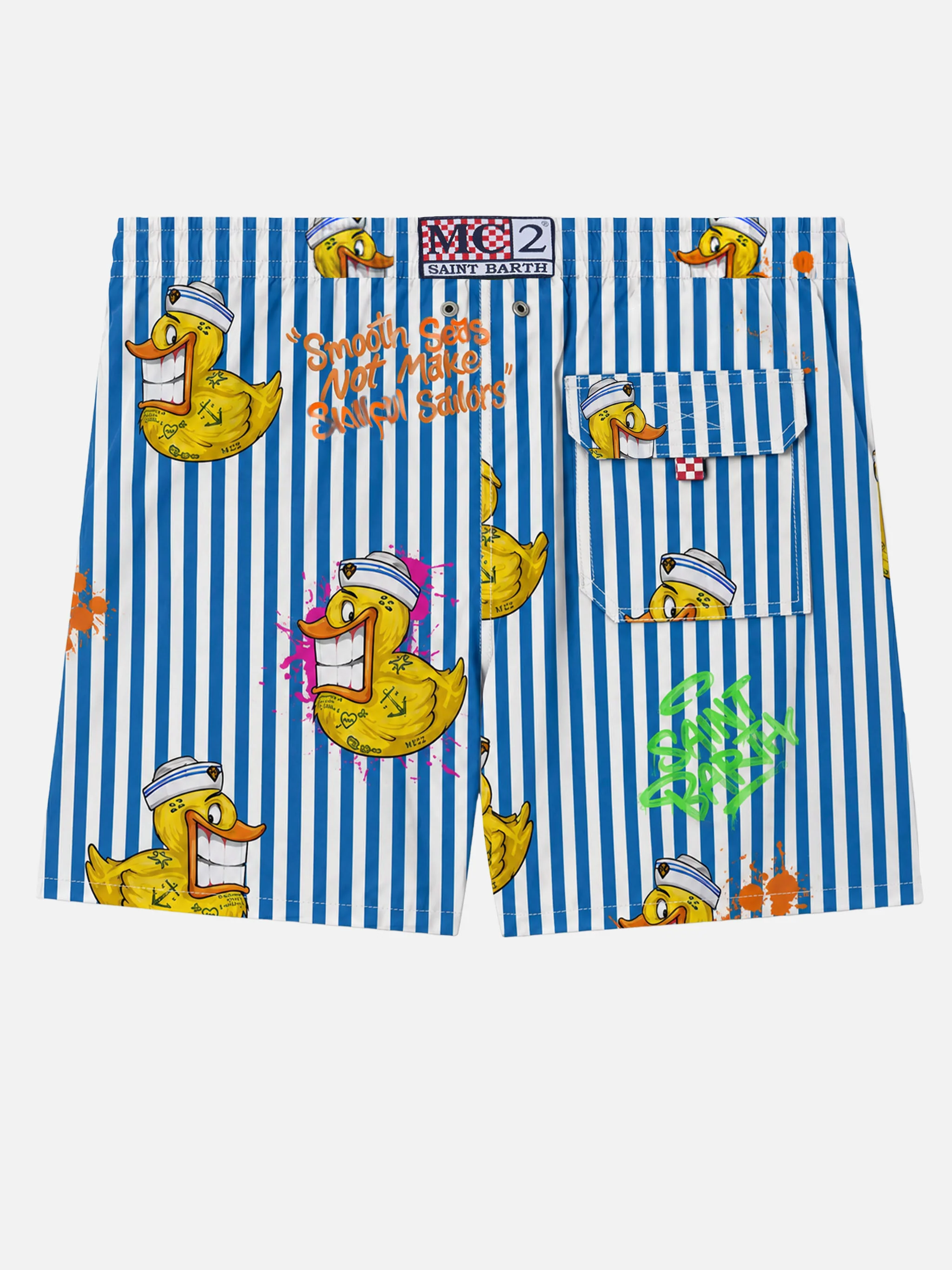 Man classic swim shorts with Crypto ducky print | CRYPTO PUPPETS® SPECIAL EDITION - Image 2