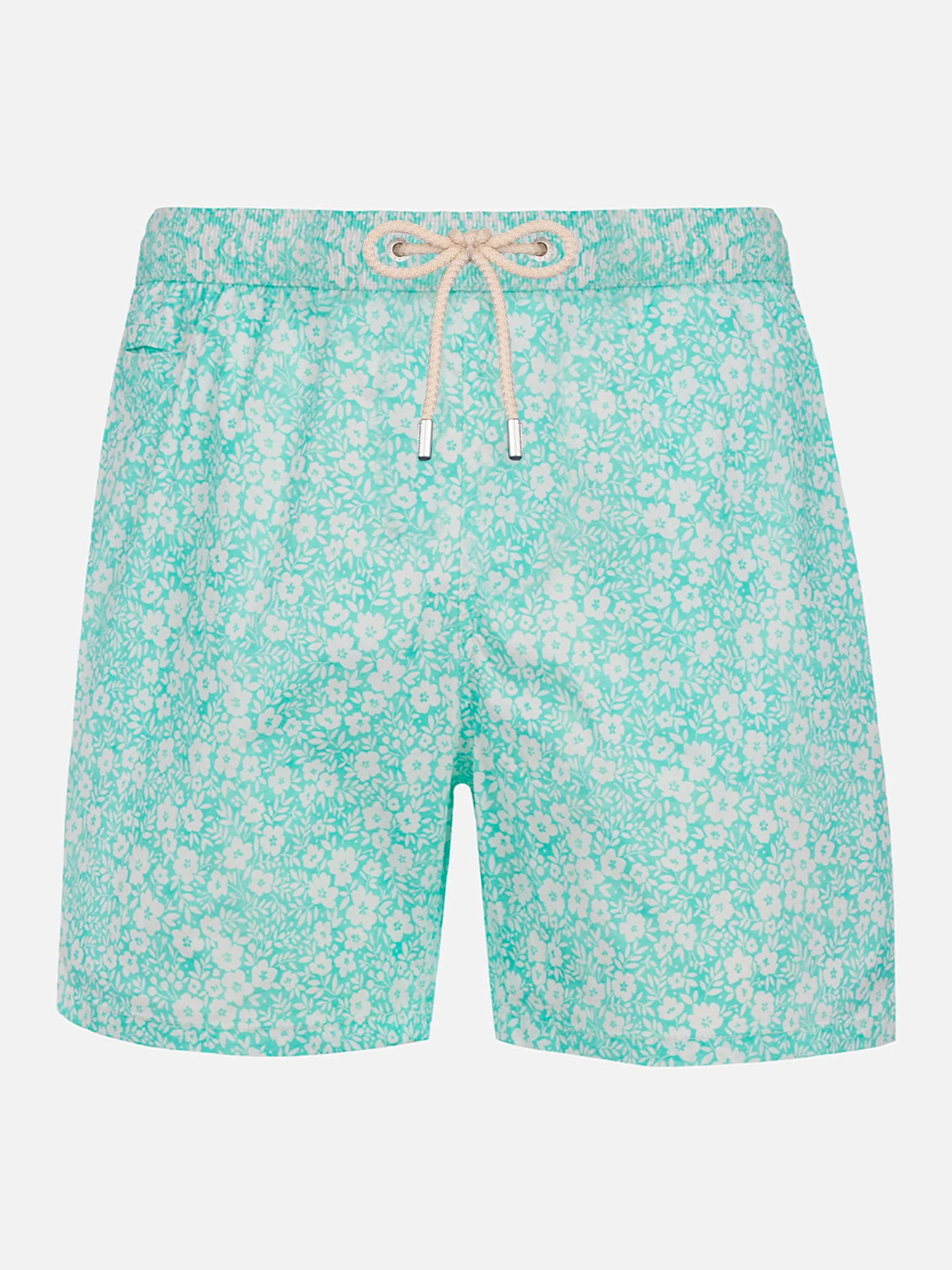 Comfort Light classic stretch swim shorts with flower print