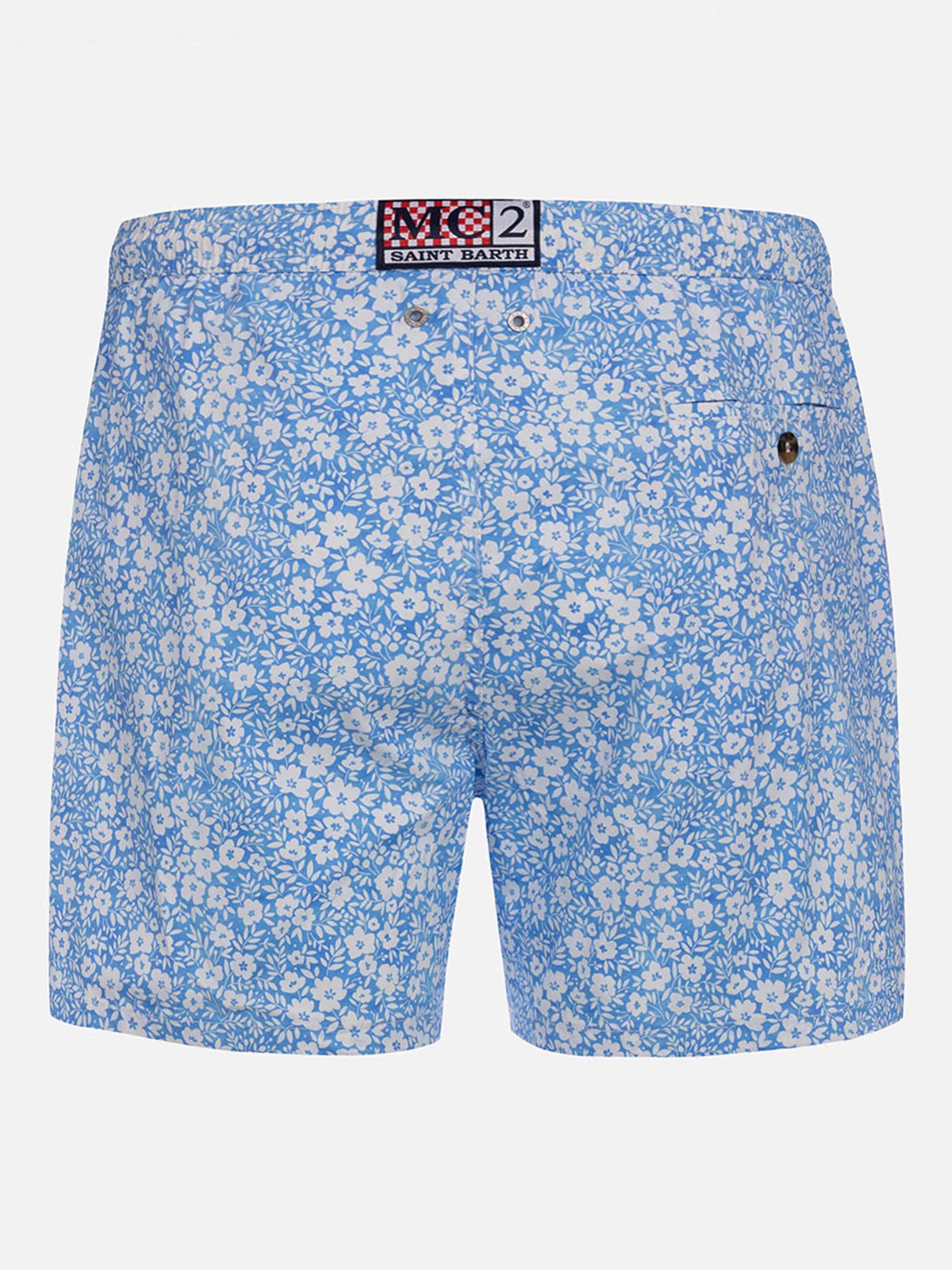 Comfort Light classic stretch swim shorts with flower print - Image 2