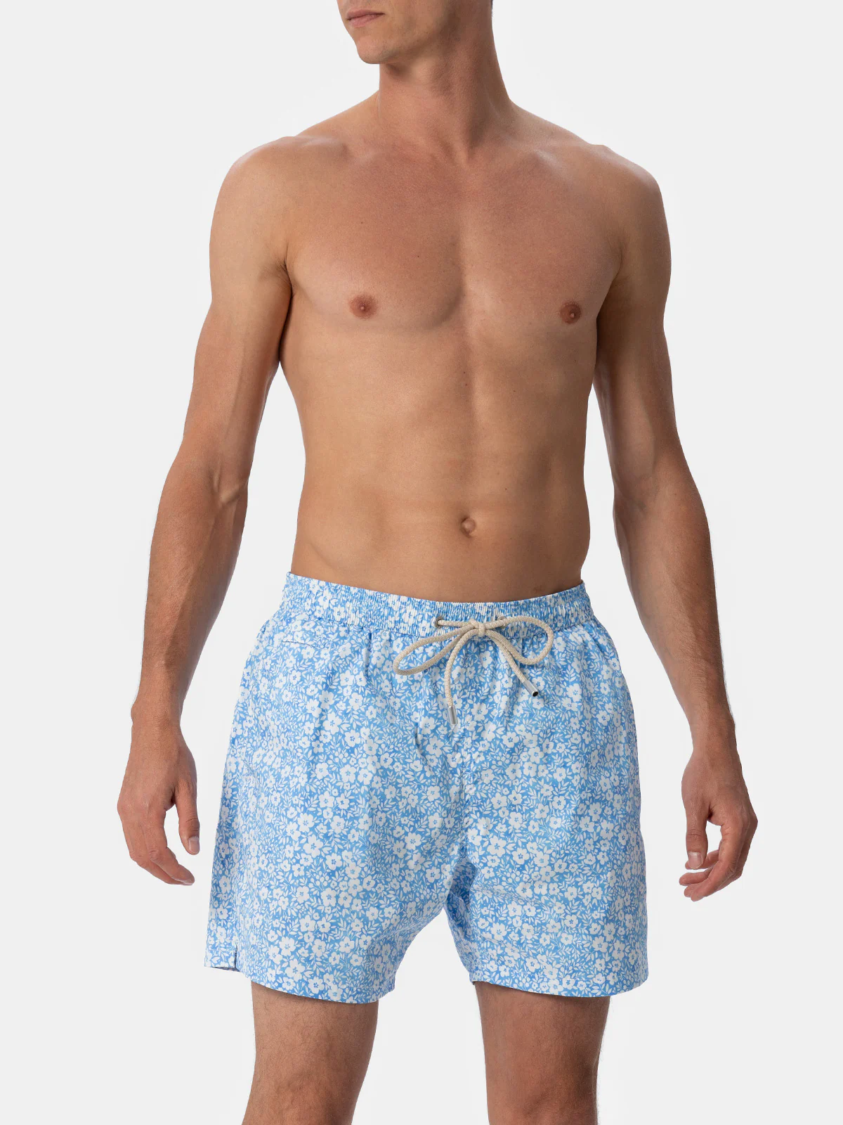 Comfort Light classic stretch swim shorts with flower print - Image 4