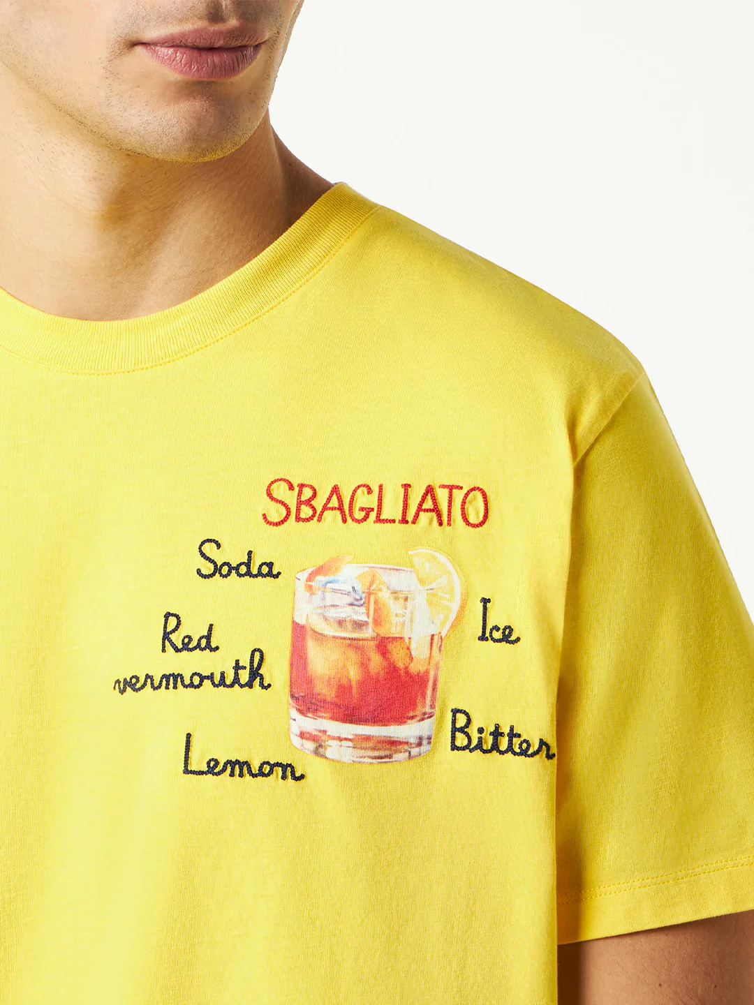 T-shirt with Sbagliato glass print