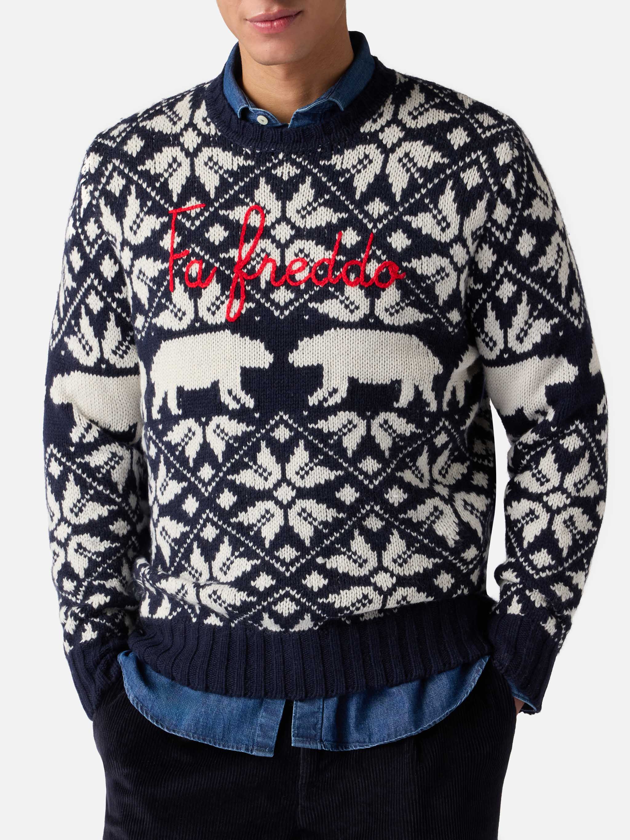 Bombardino Fa freddo embroidered sweater