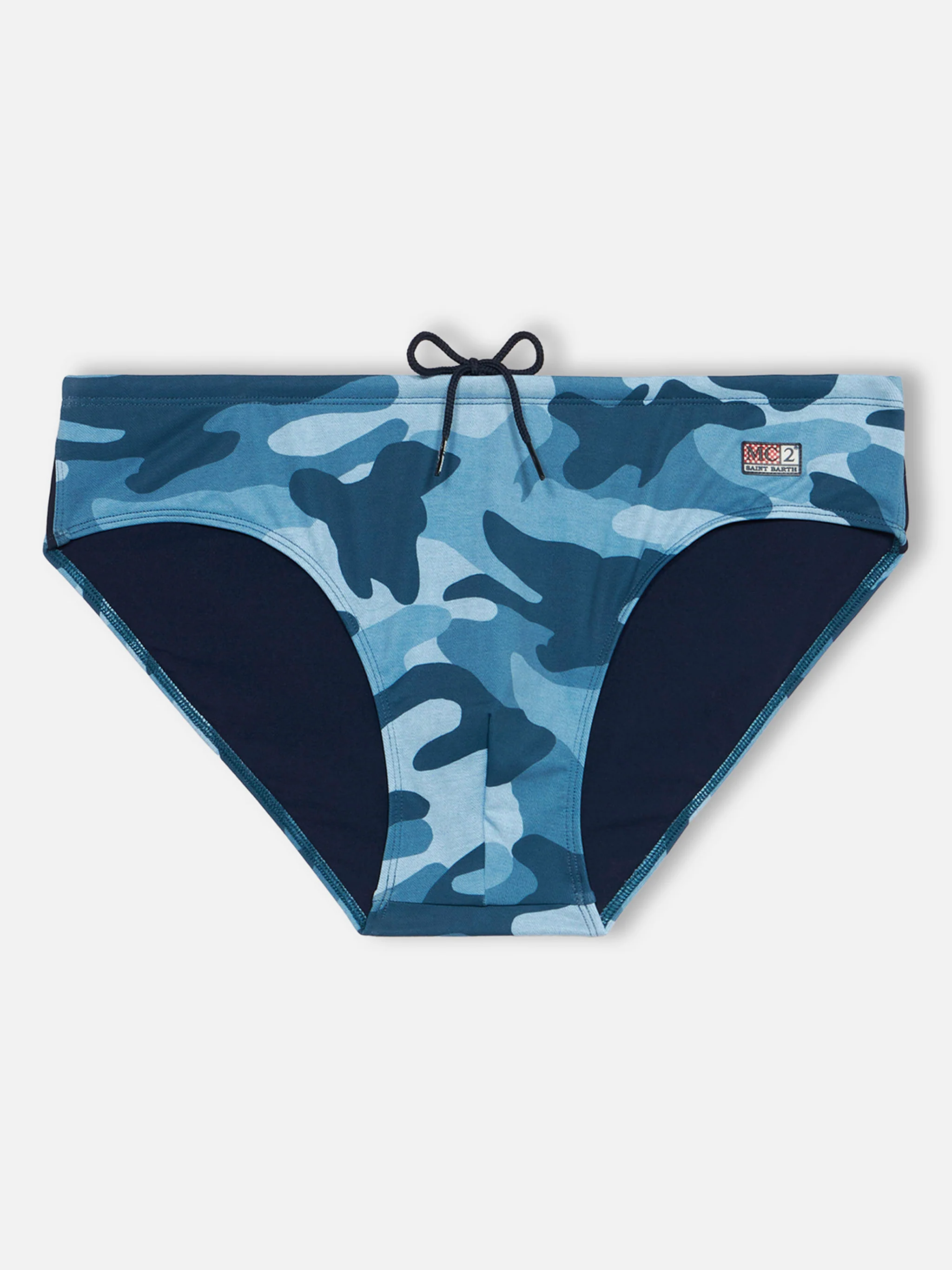 Cayo denim camouflage swim briefs