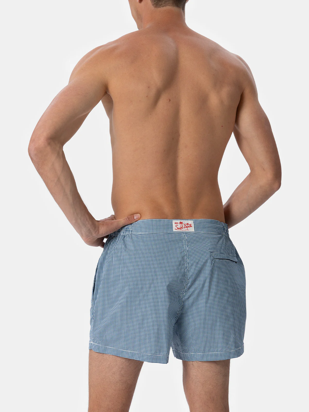 Harrys swim shorts with gingham pattern - Image 5